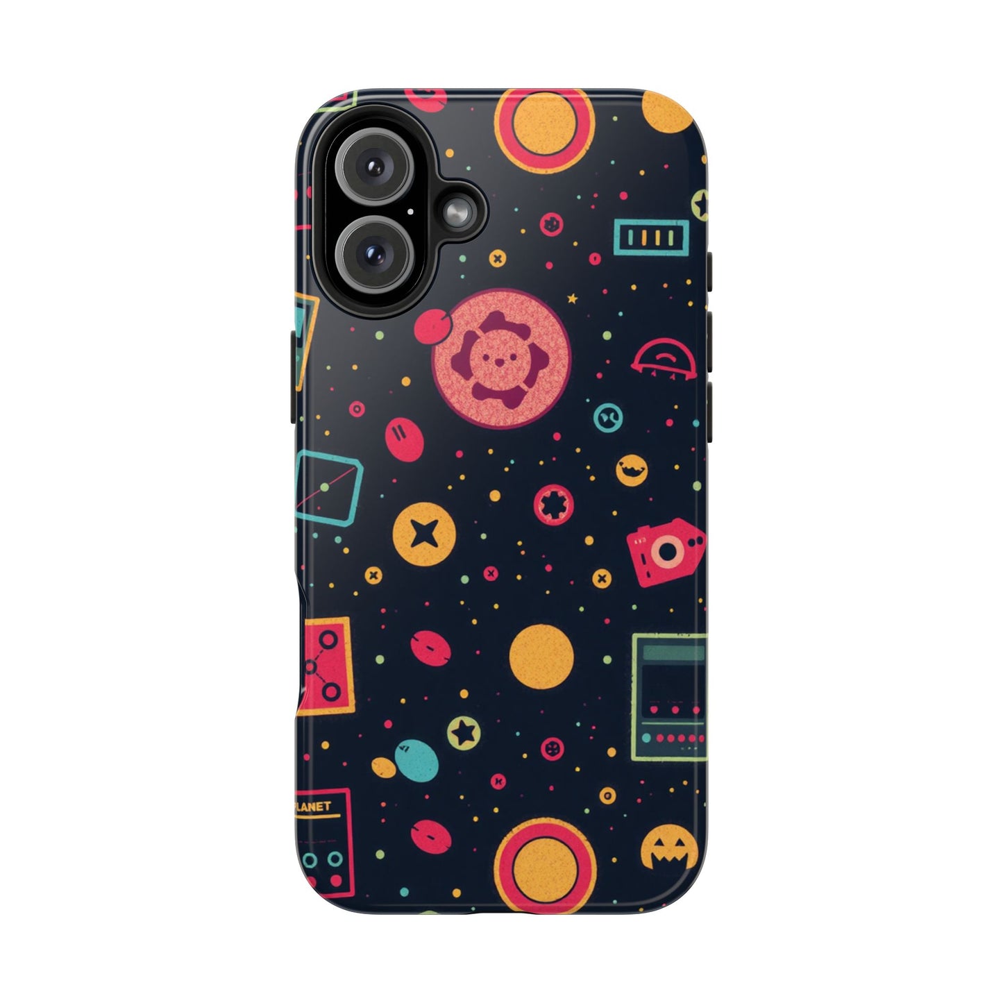 Colorful Space-Themed Tough Phone Case - Fun & Durable Protection for All Ages - for iPhone