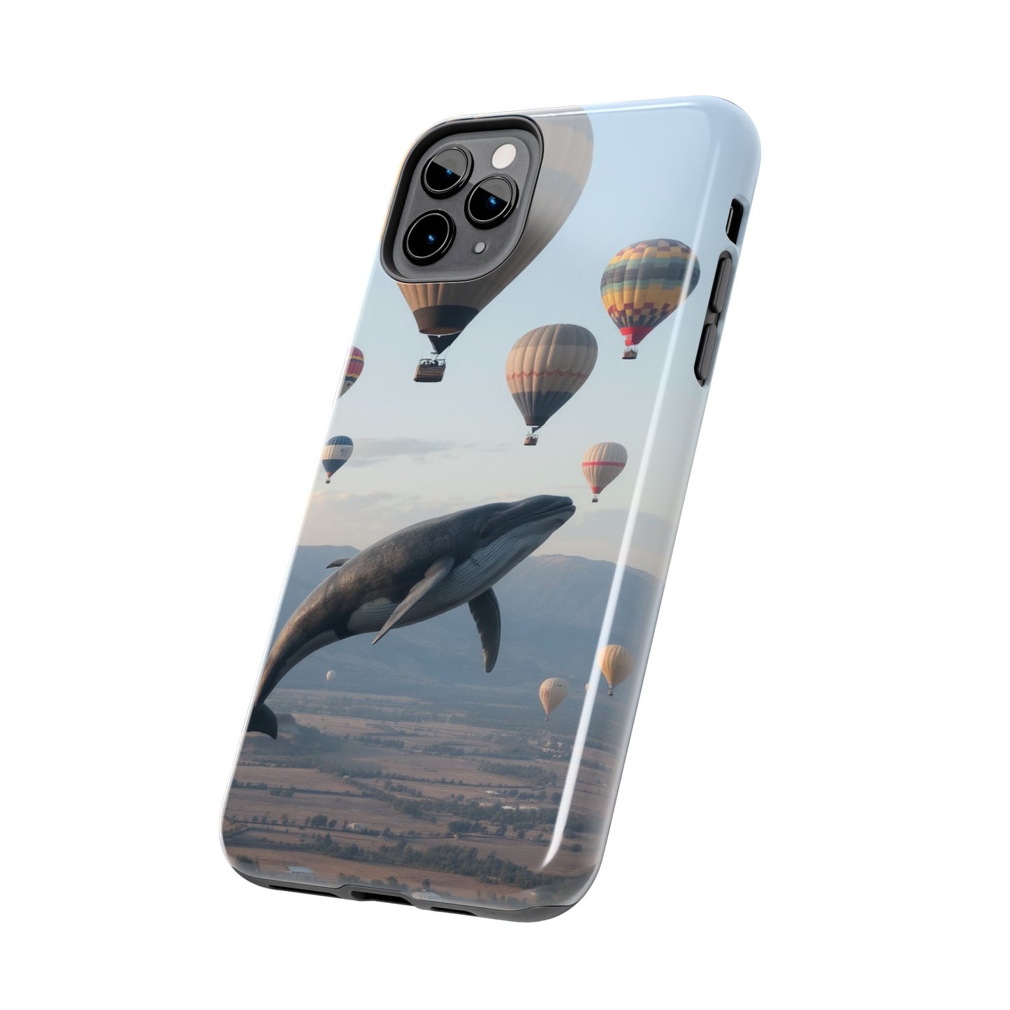 Whale Hot Air Balloon Tough Phone Case - Adventure & Nature Lovers
