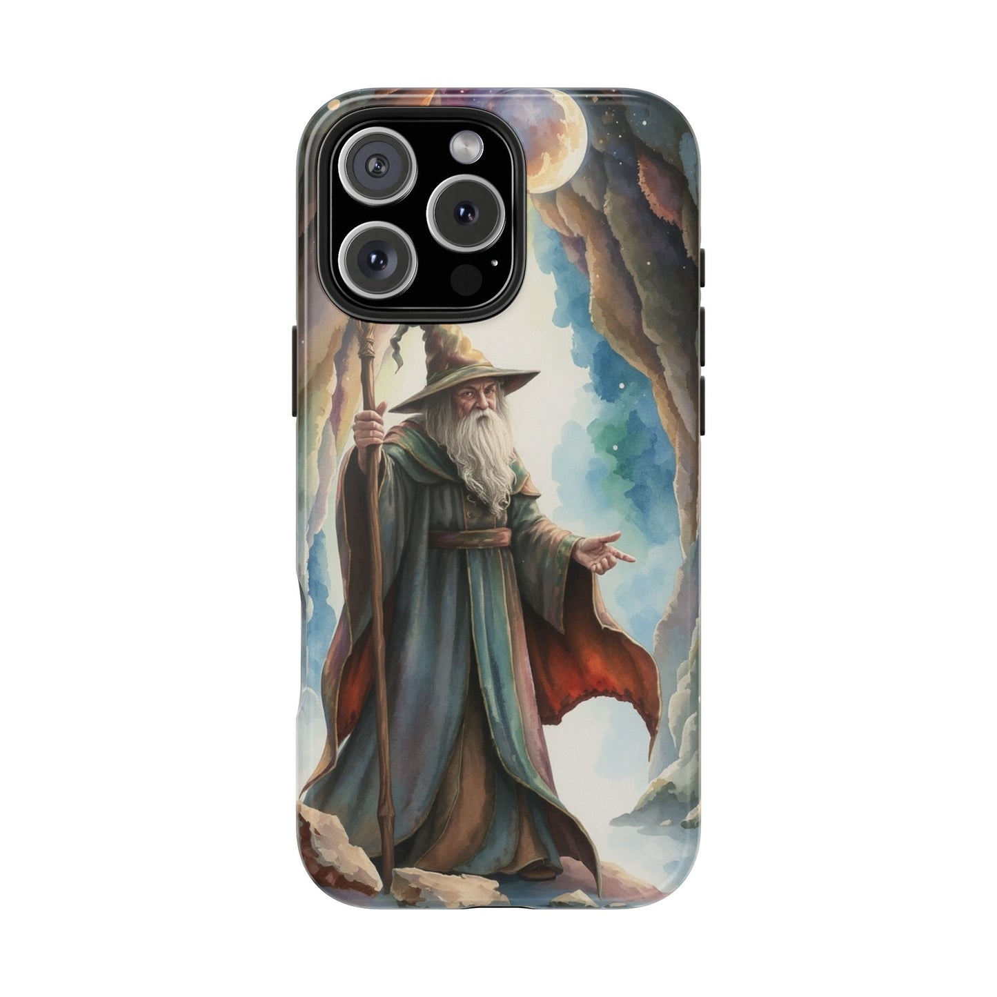 Magical Wizard Phone Case - Tough, Durable Phone Cover for Fantasy Lovers, Geek Gift, Unique Design, Celestial Phone Accessory
