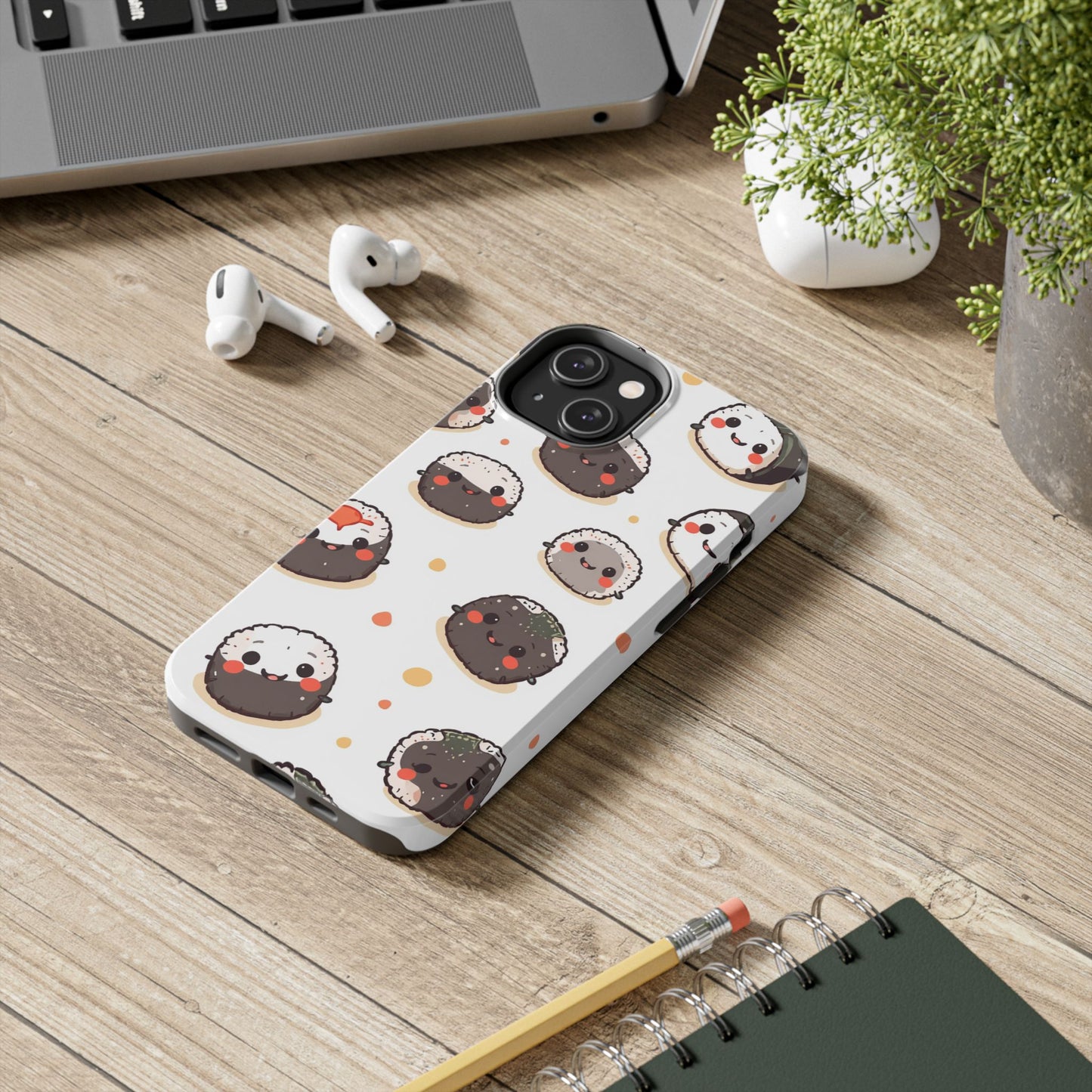 Cute Sushi Tough Phone Case - Kawaii Design for Food Lovers