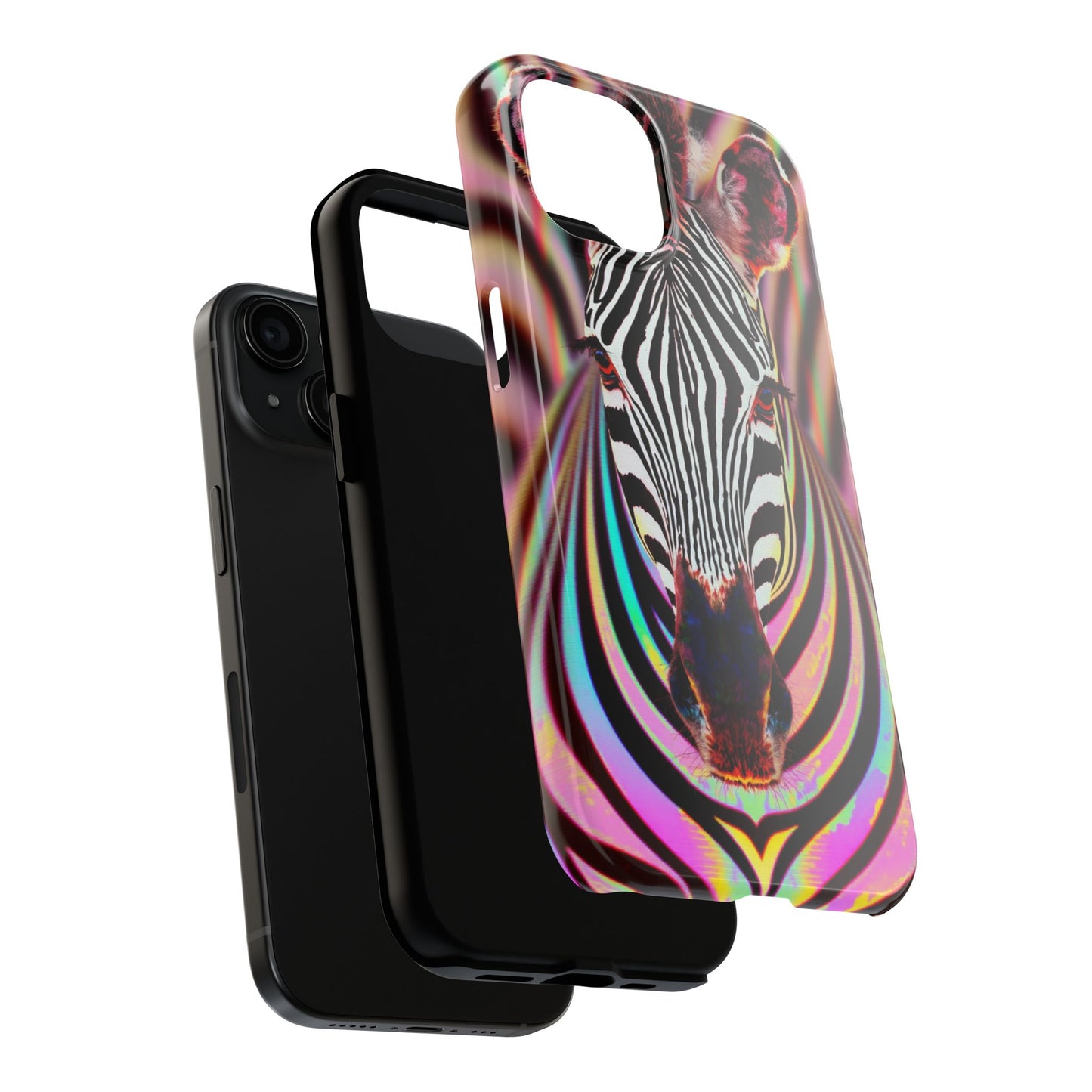 Vibrant Zebra Tough Phone Case - Unique Animal Design for Wild Spirit