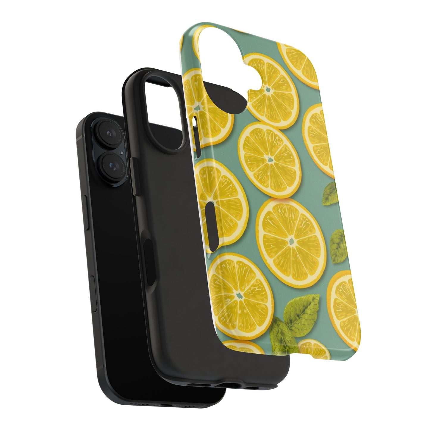Tough Lemon Pattern Phone Case - Vibrant Citrus Design for Summer Vibes - for iPhone