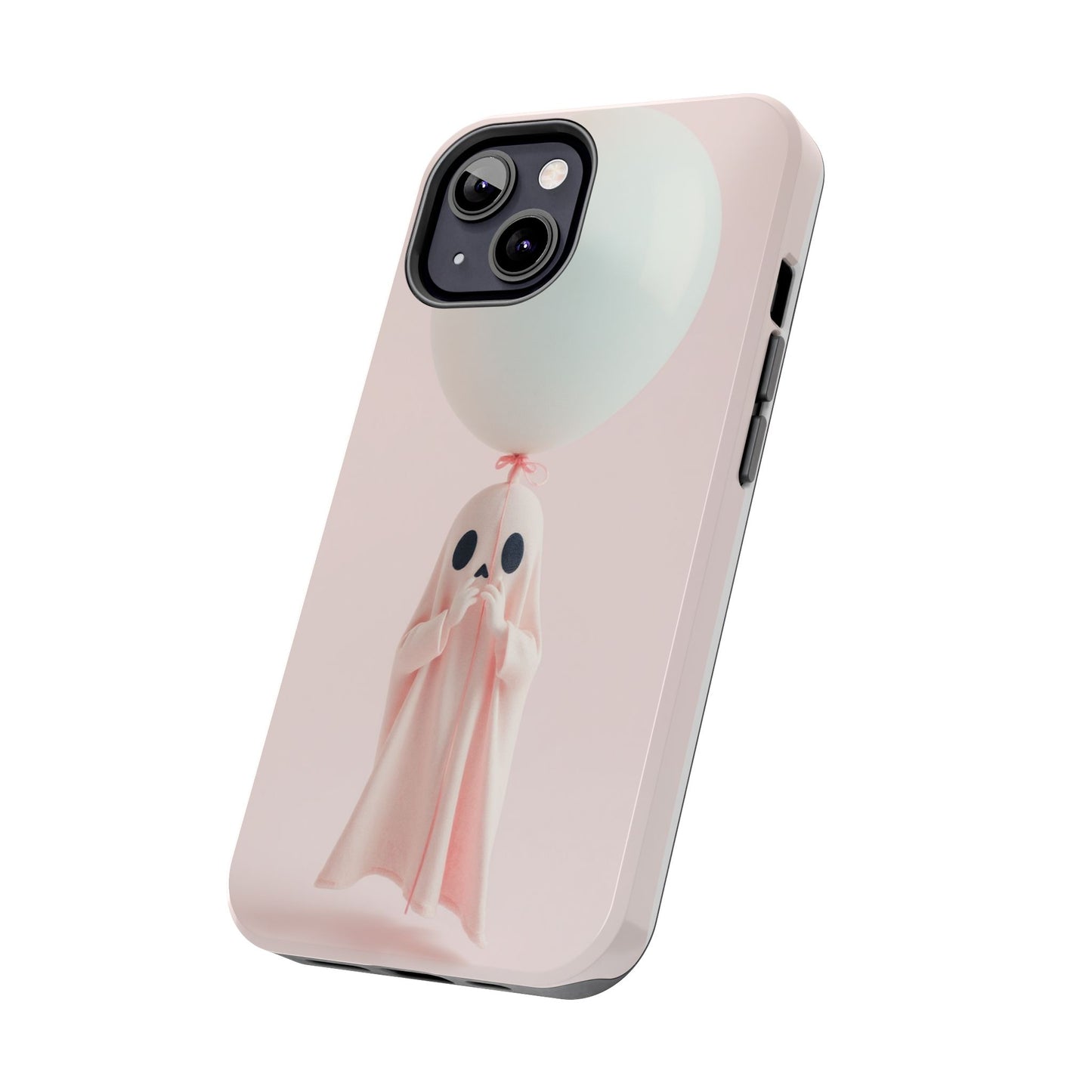 Cute Ghost Phone Case with Balloon - Tough Protection for Spooky Vibes