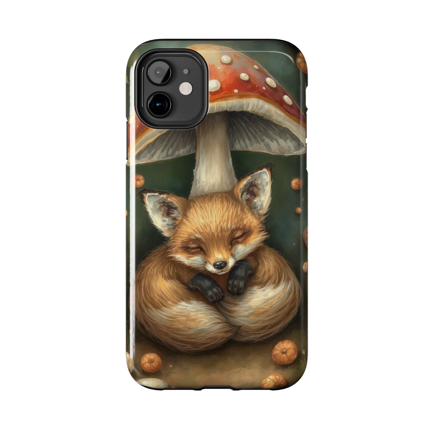 Cute Fox & Mushroom Phone Case - Tough Protective Cover