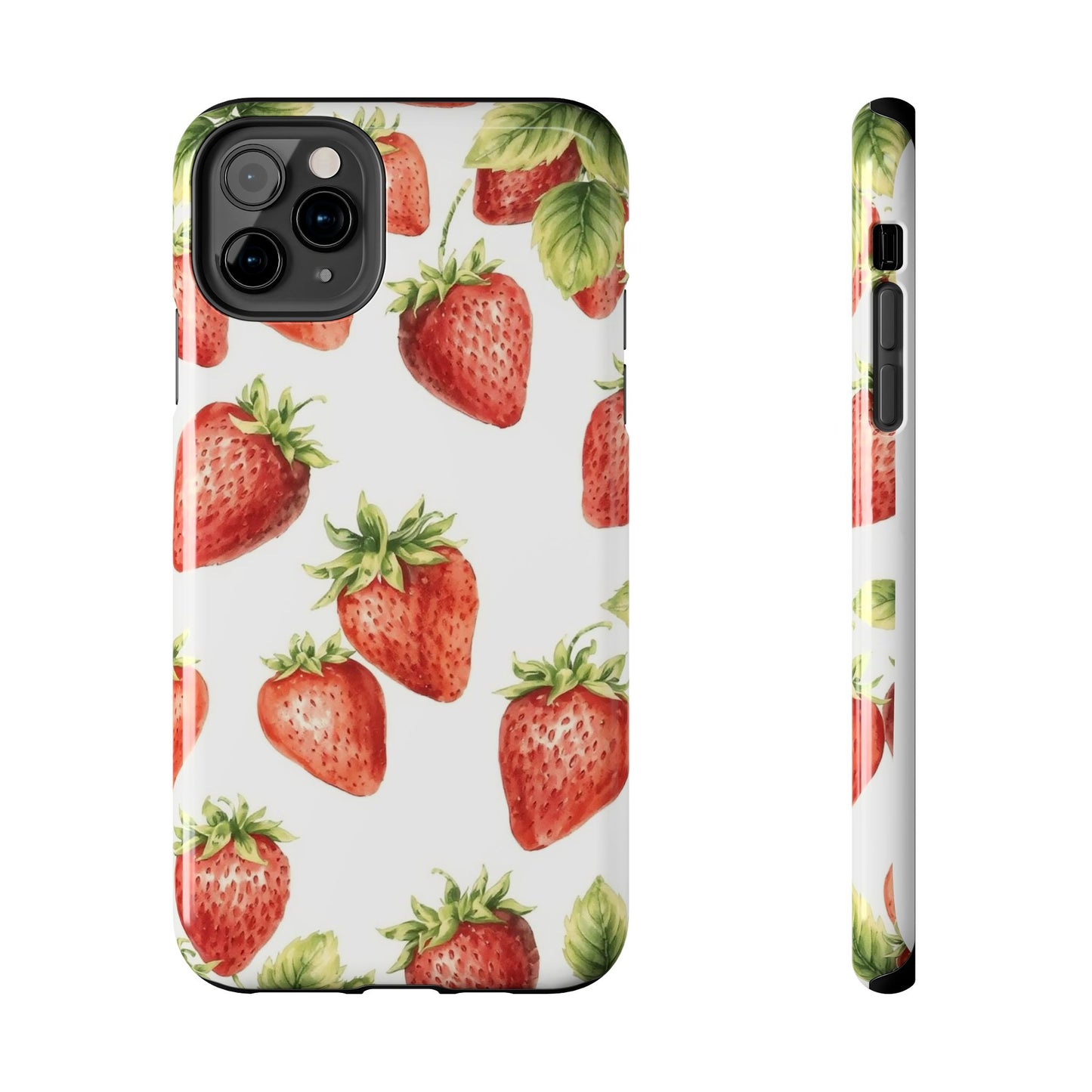 Strawberry Tough Phone Case - Durable Protection with a Fresh Design - for iPhone