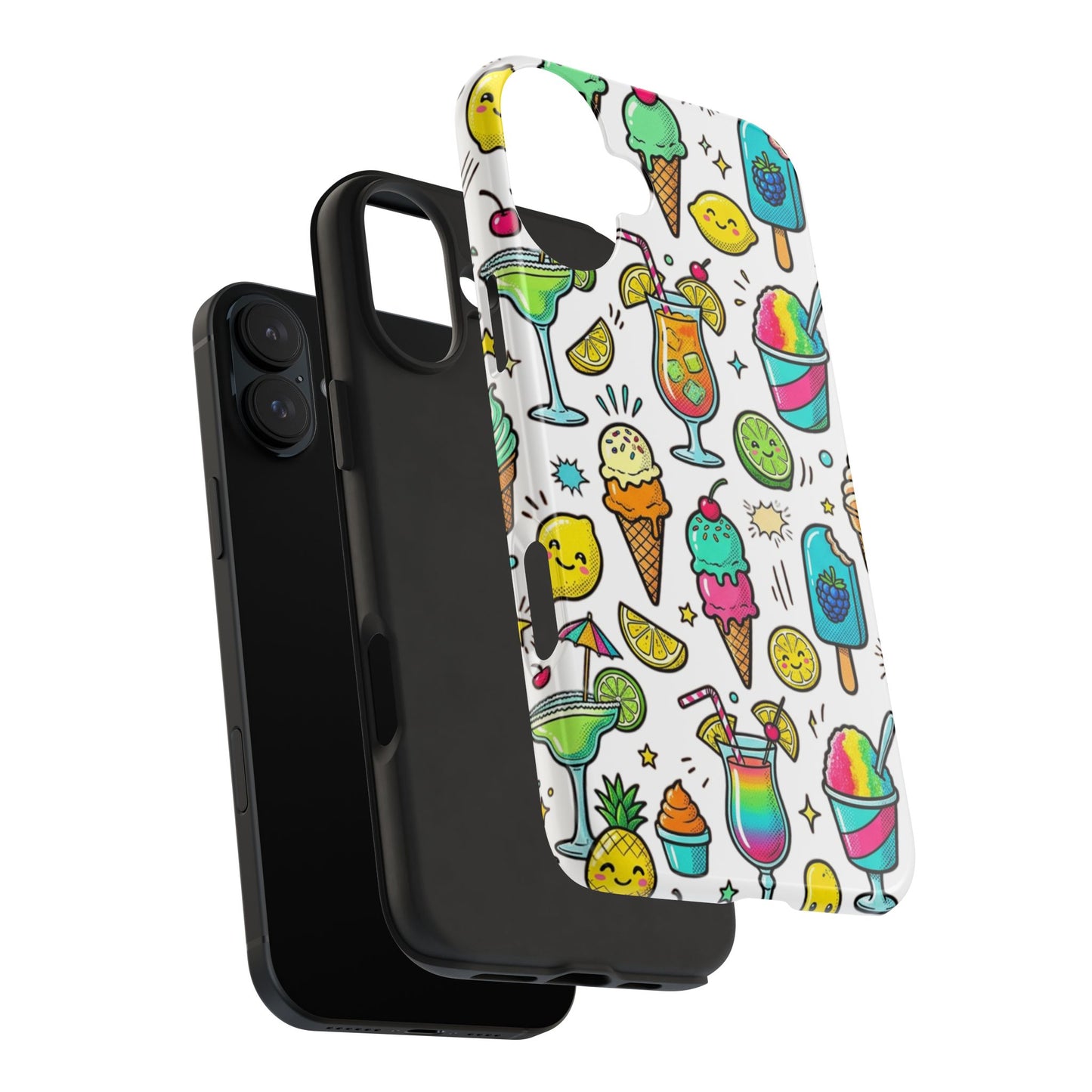 Tough Phone Case — Summer Ice Cream & Cocktails Pattern