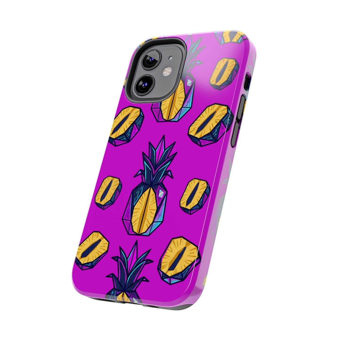 Cyberpunk Origami Pineapple iPhone Case