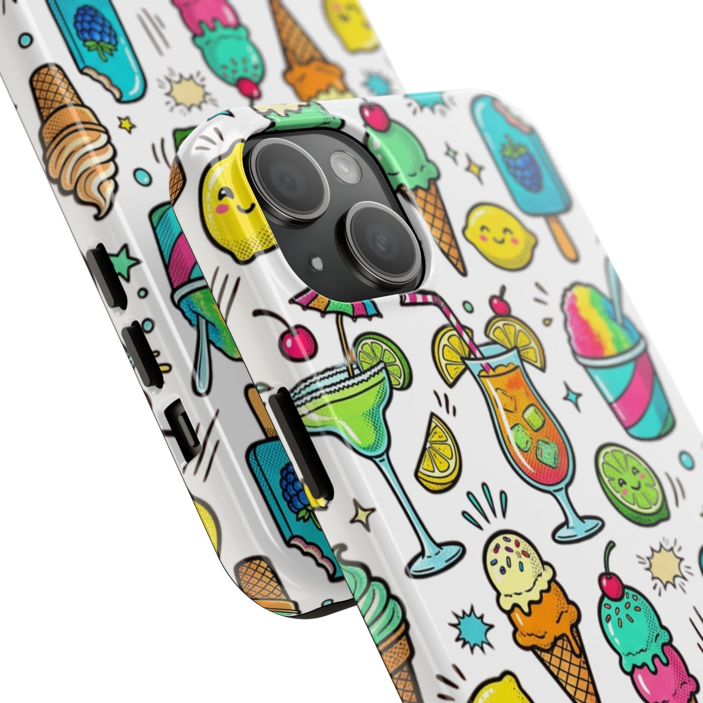 Tough Phone Case — Summer Ice Cream & Cocktails Pattern