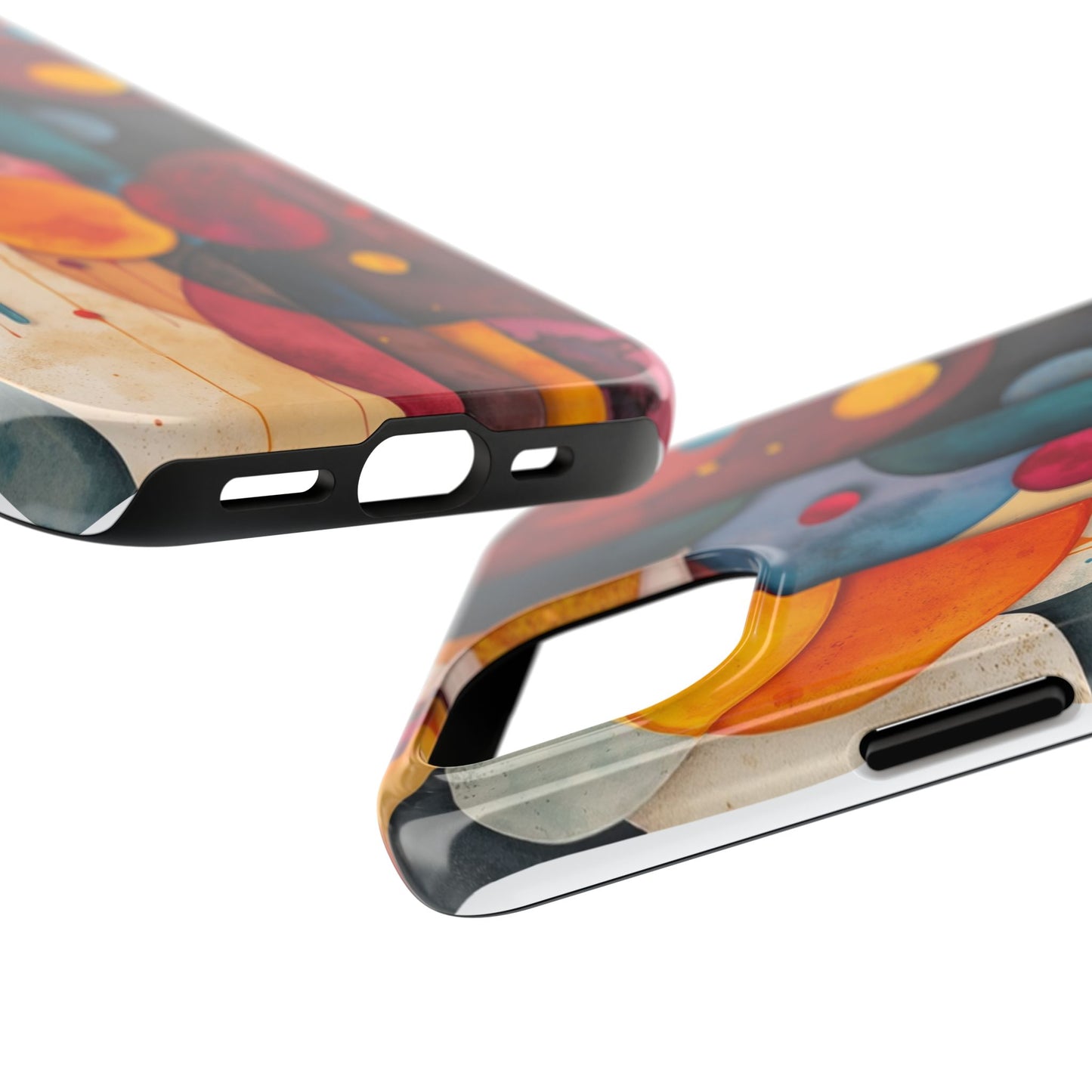 Artistic Tough Phone Cases - Colorful Abstract Design for Trendy Protection - for iPhone