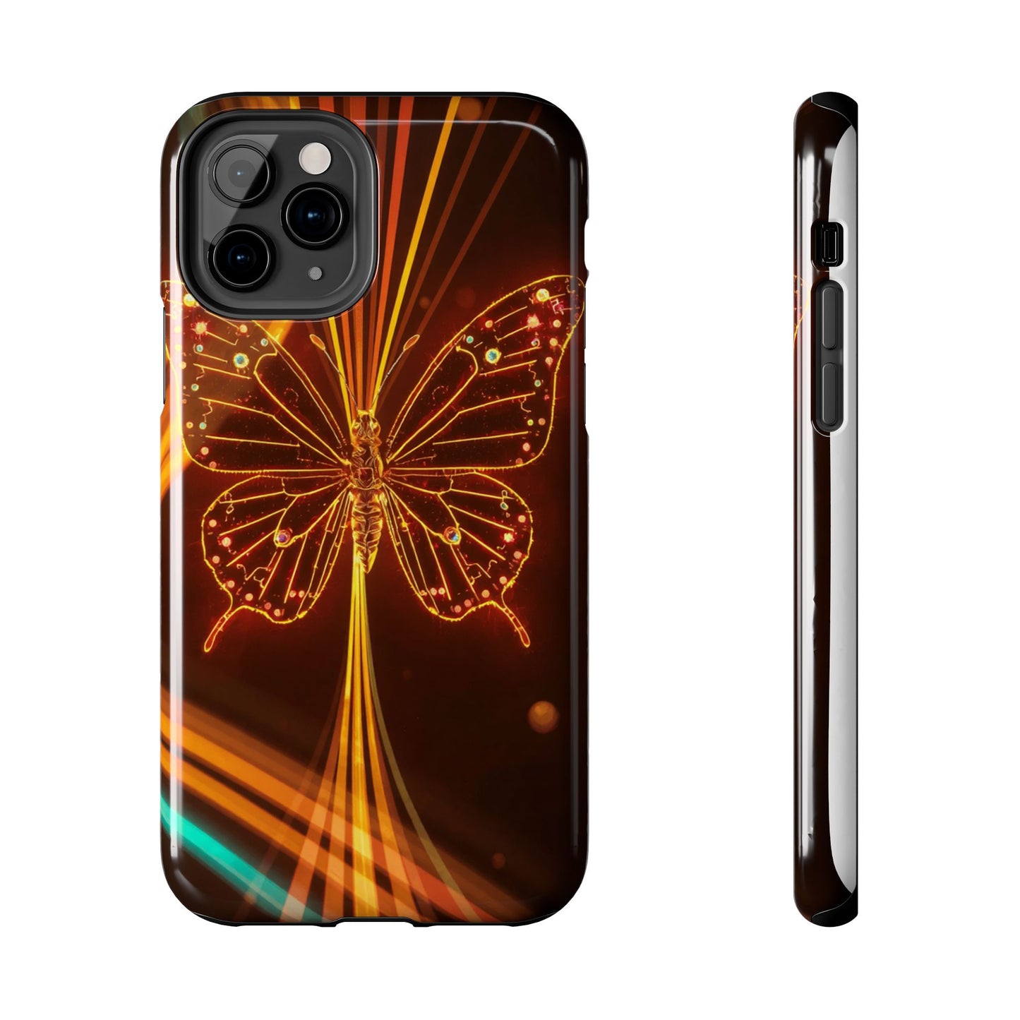 Elegant Butterfly Tough Phone Case - Stylish Protection for Nature Lovers
