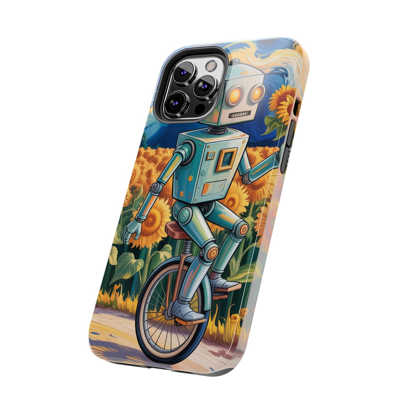 Robot Cycle Tough Phone Case - Durable & Unique Design