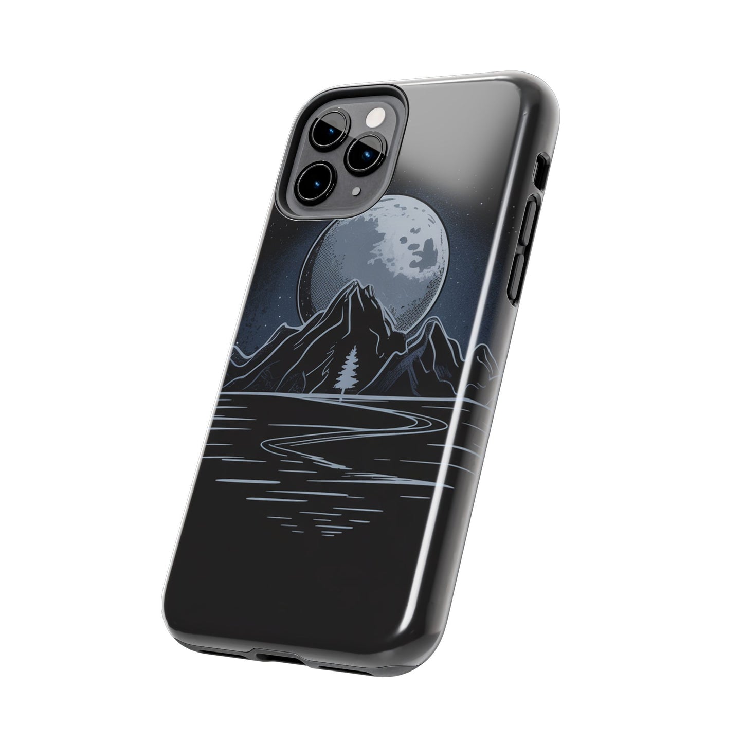 Moonlit Mountain Tough Phone Case Dark Fantasy