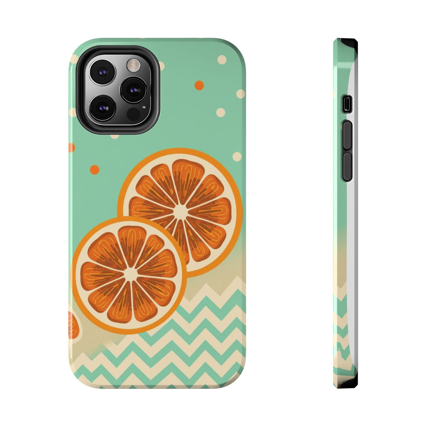 Citrus Vibe Tough Phone Case - Fun Orange Slice Design