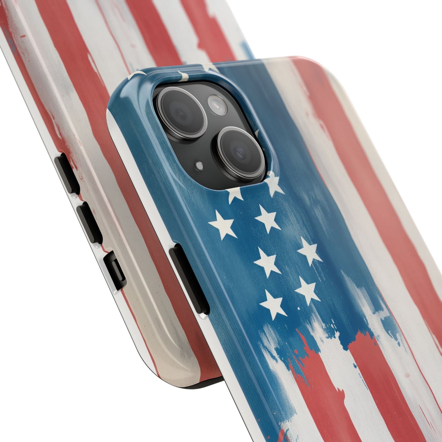 Patriotic Tough Phone Cases - Abstract USA Flag Design for Durable Protection - for iPhone