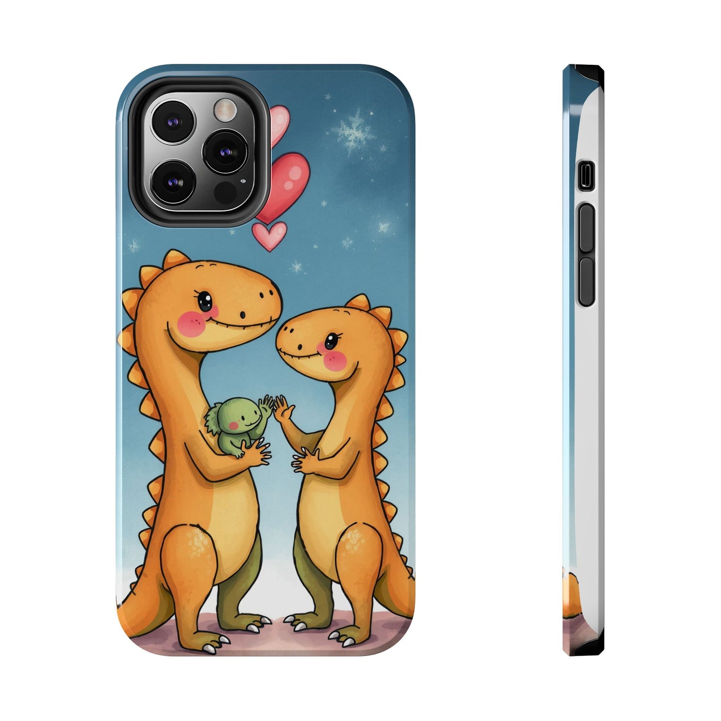 Dino Love Tough Phone Case - Cute & Durable Design for Kids & Parents