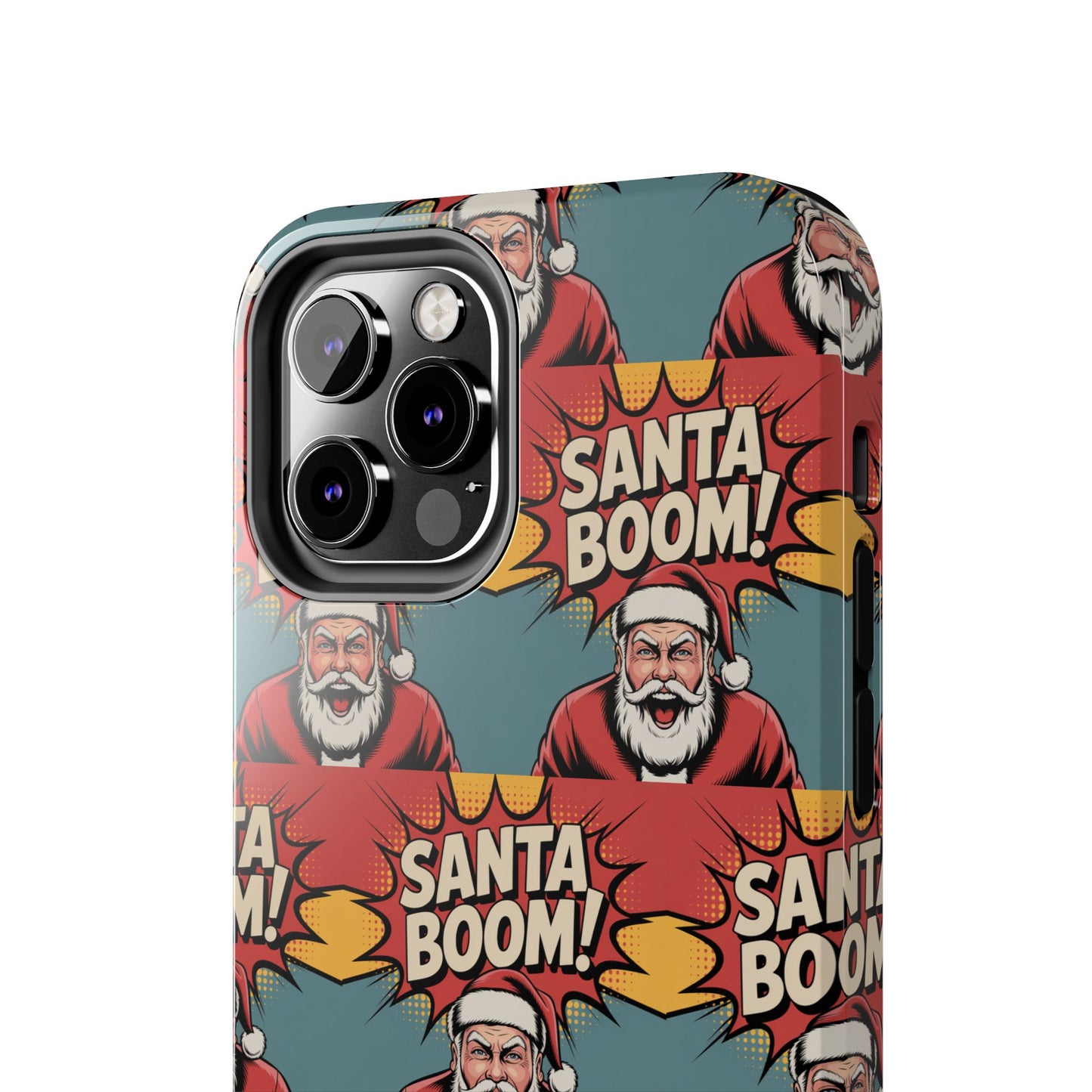 Festive Santa Boom Pattern Tough Phone Case