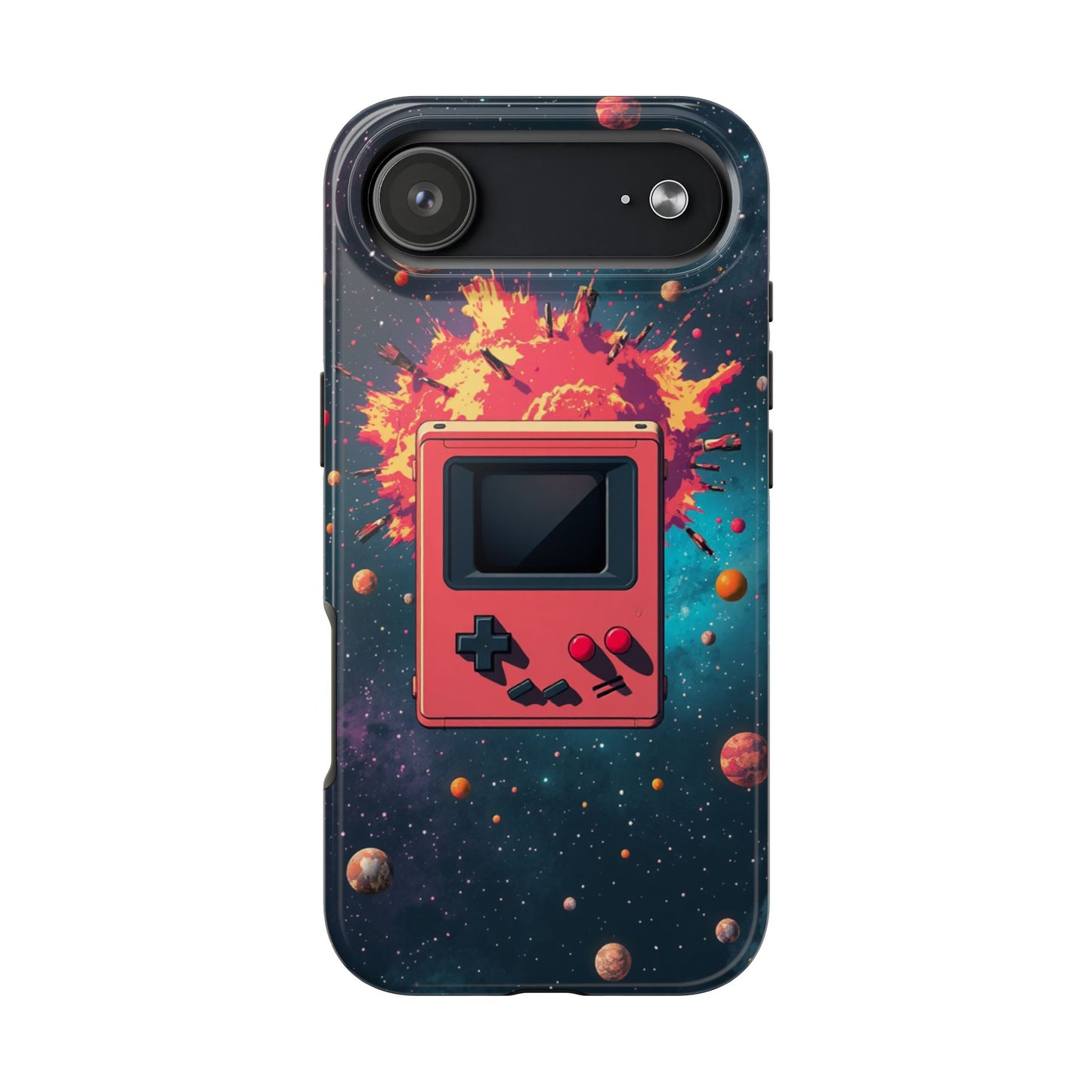 Retro Gaming Tough Phone Case - Space Adventure Design