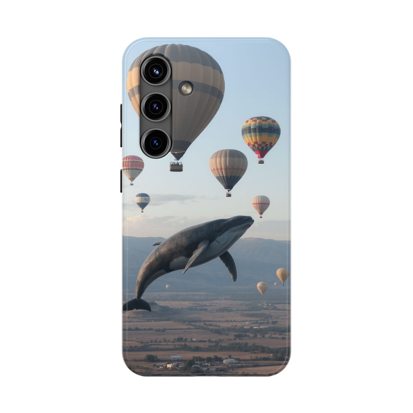 Whale Hot Air Balloon Tough Phone Case - Adventure & Nature Lovers