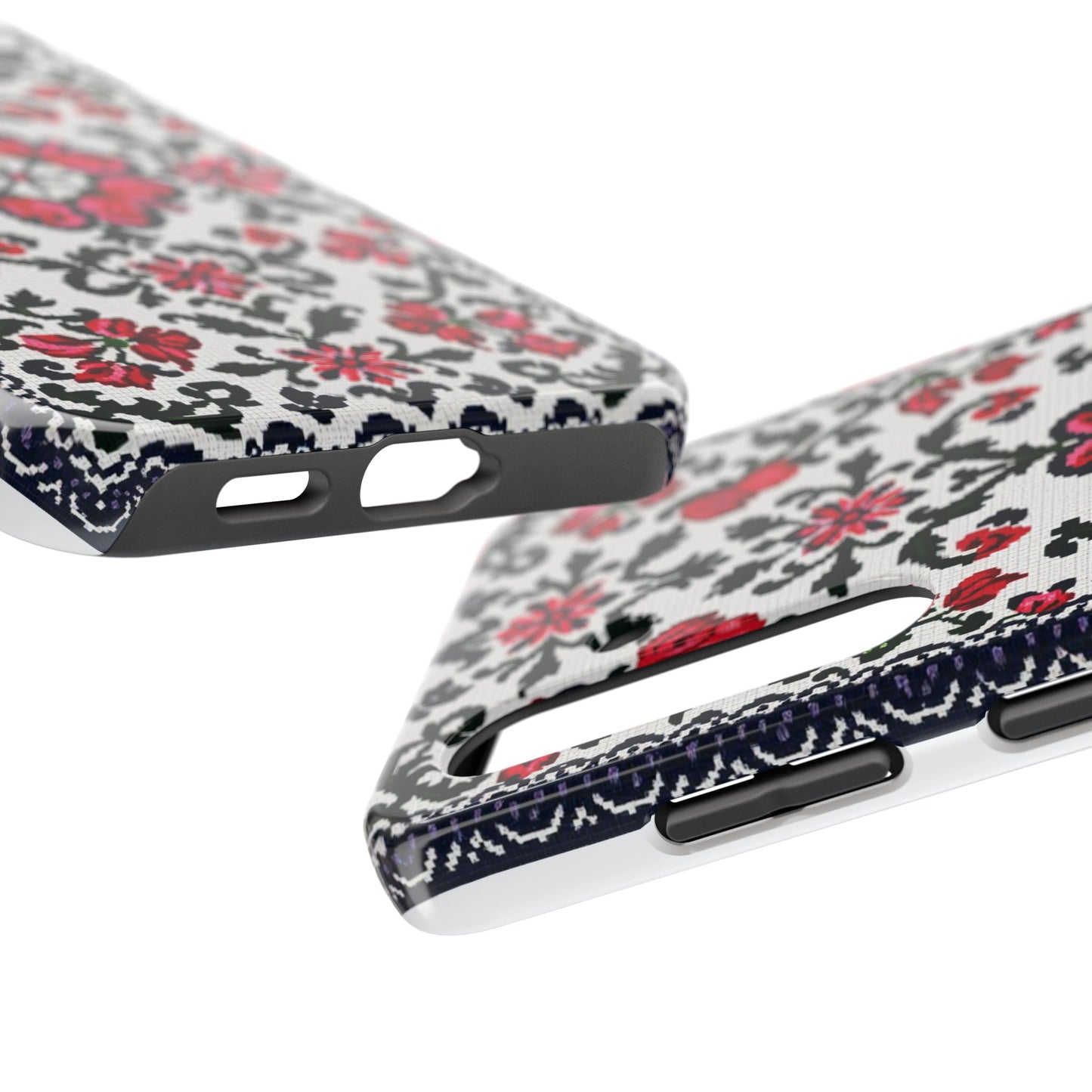 Traditional Knit Floral Design | Tough Phone Case - Durable Protection for iPhone