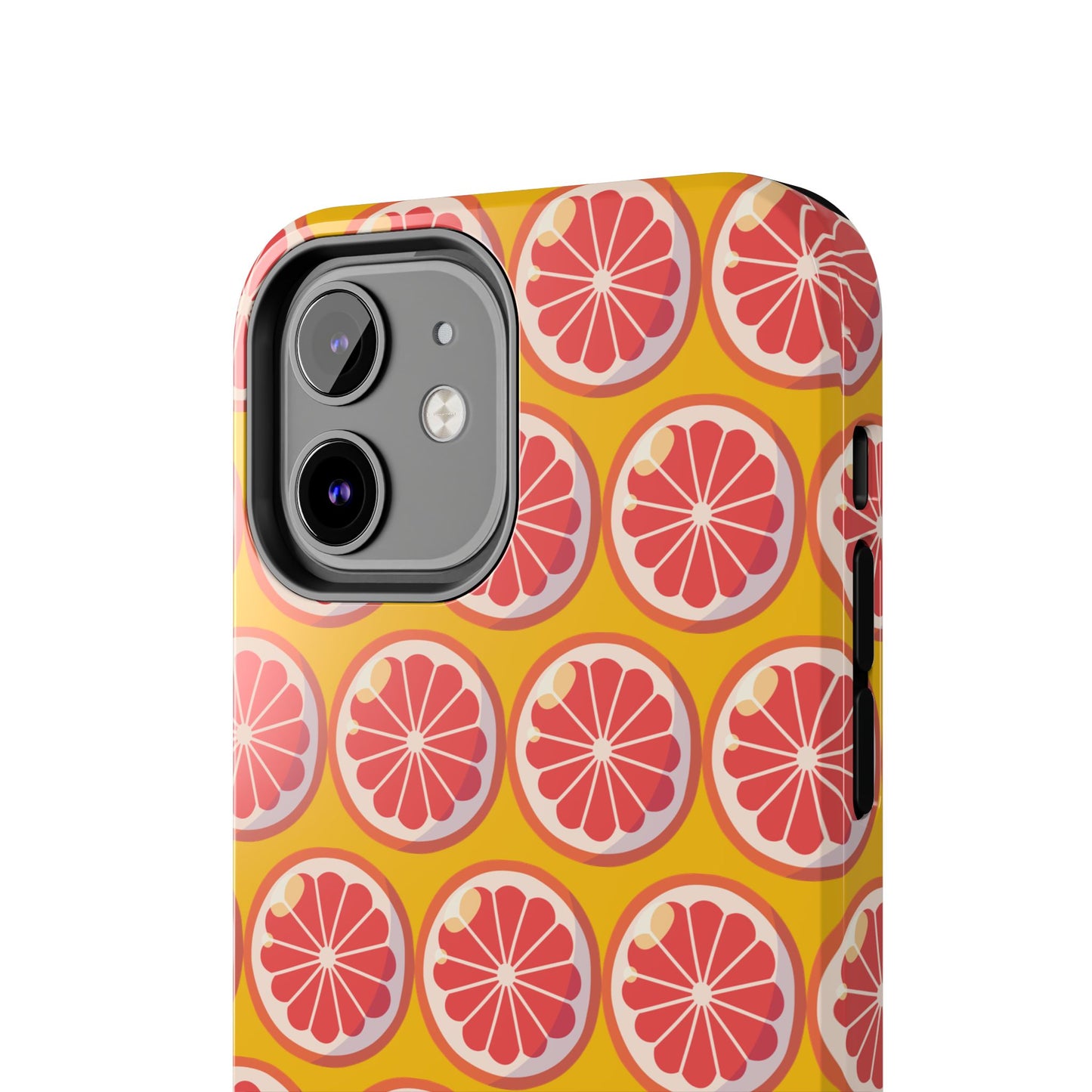 Citrus Pattern Tough Phone Case - Bright Grapefruit Design - for iPhone