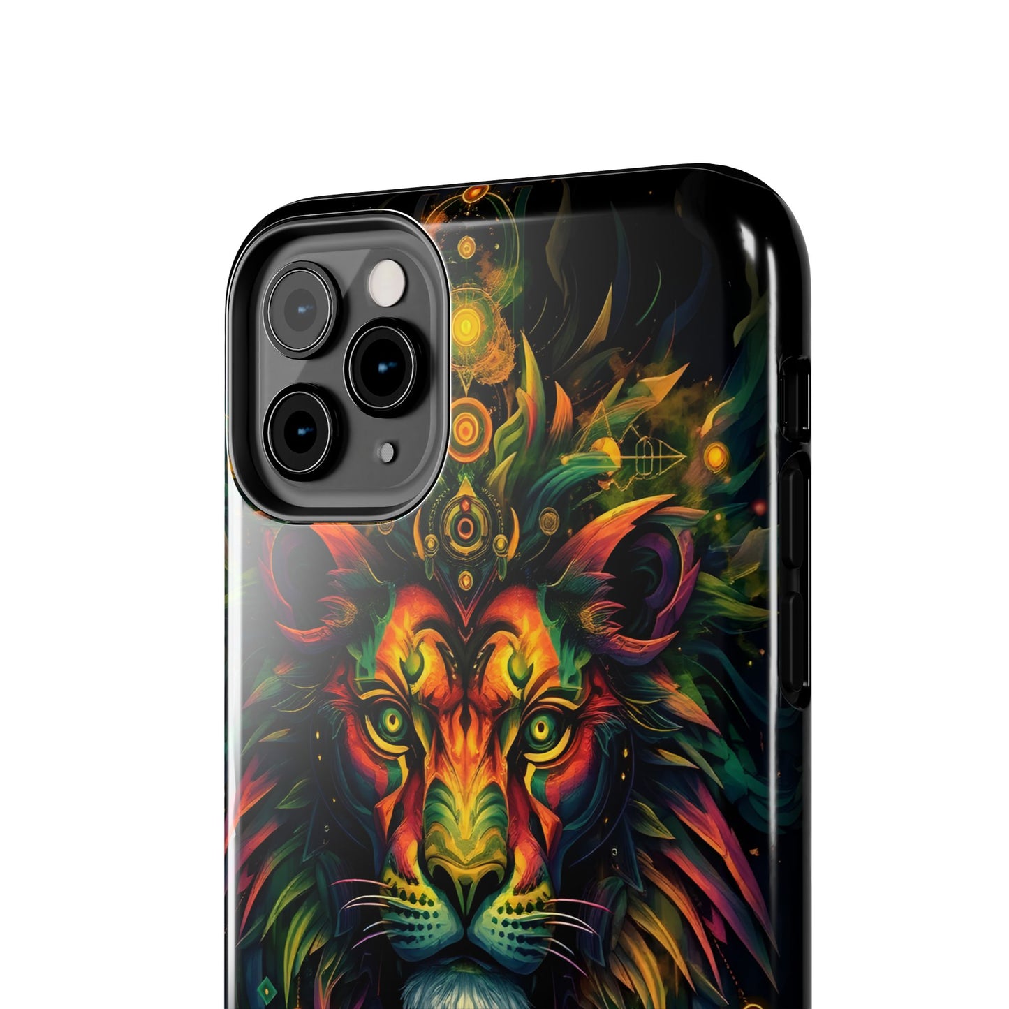 Vibrant Mystical Lion Art Tough Phone Case - Bold Protector for Animal Lovers - for iPhone