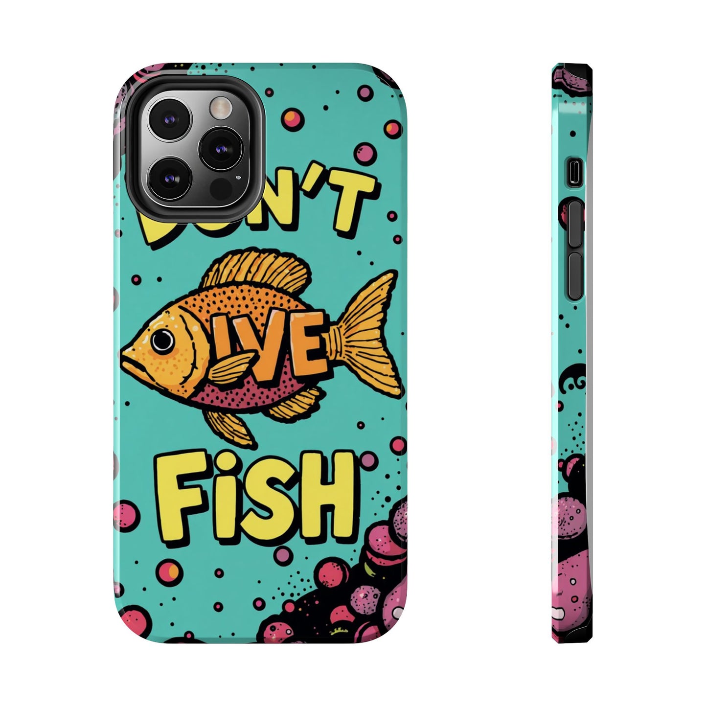 Catchy Fish-Themed Tough Phone Cases, Unique Gift for Fish Lovers, Durable Protection for Phones, Fun Aquatic Design, Ideal for Holidays