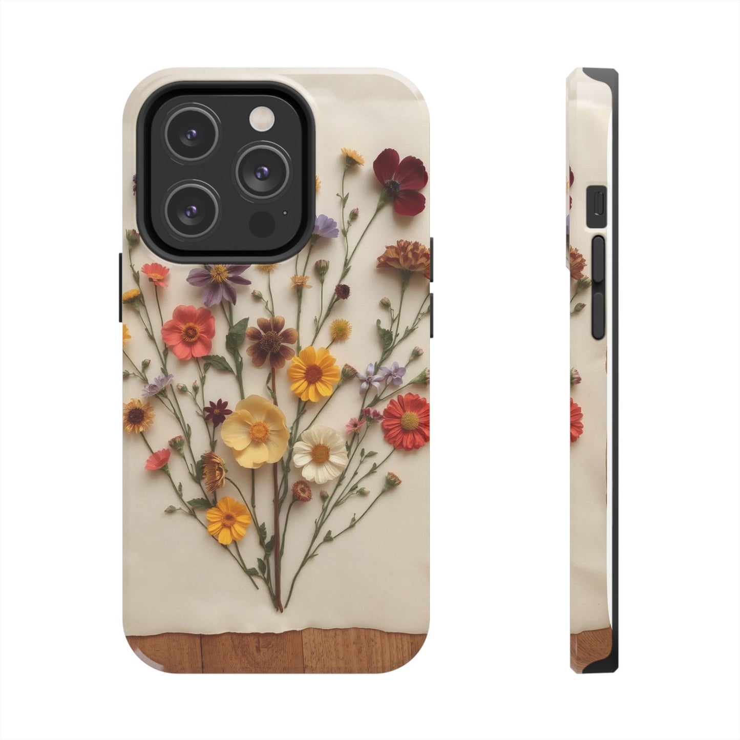 Floral Tough Phone Case - Durable Protection with Nature-Inspired Design
