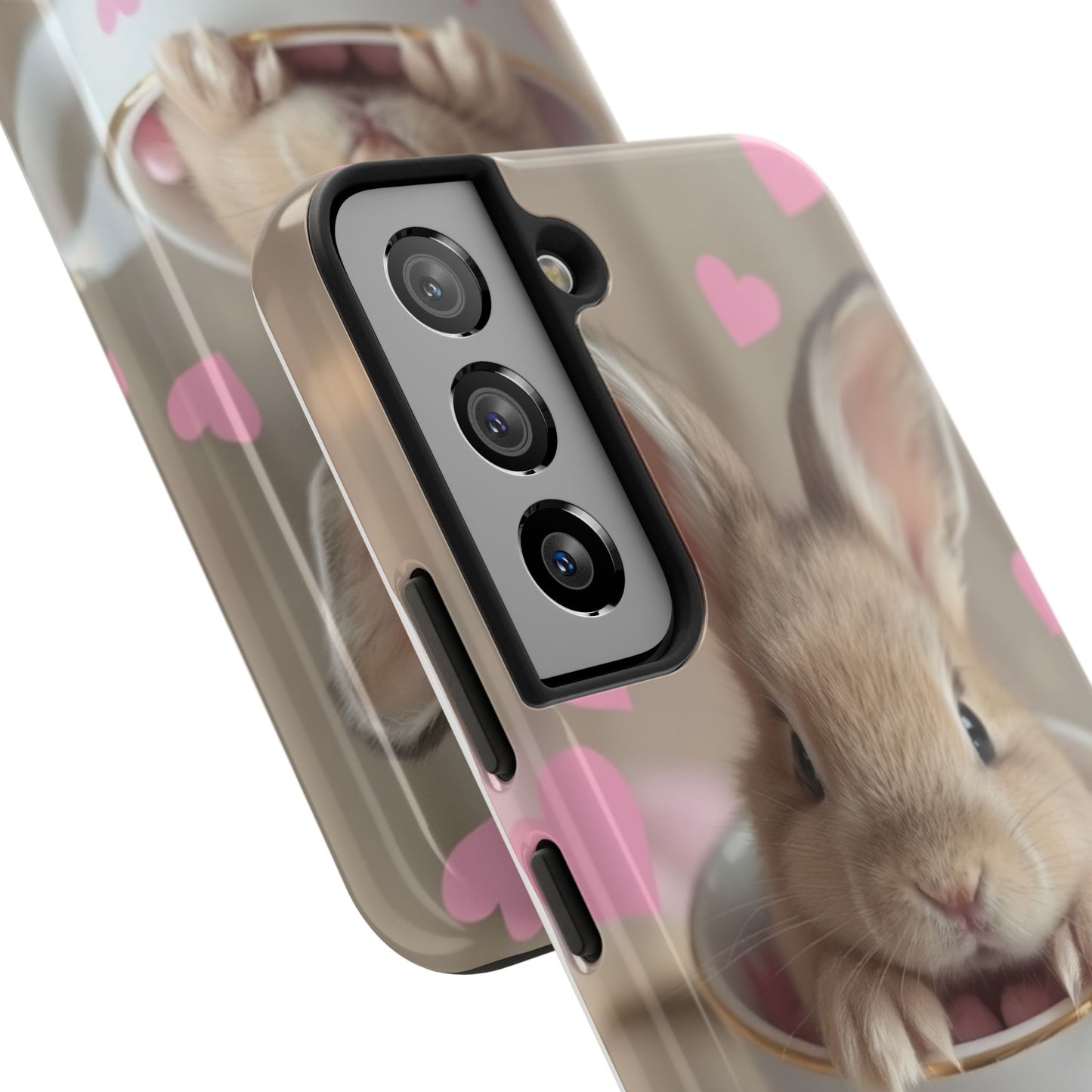 Adorable Bunny Phone Case with Heart Design - Cute Gift for Animal Lovers