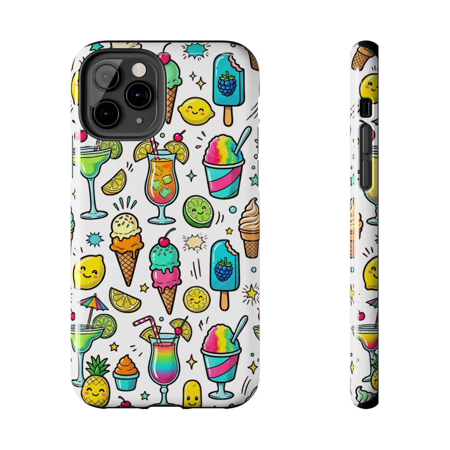 Tough Phone Case — Summer Ice Cream & Cocktails Pattern