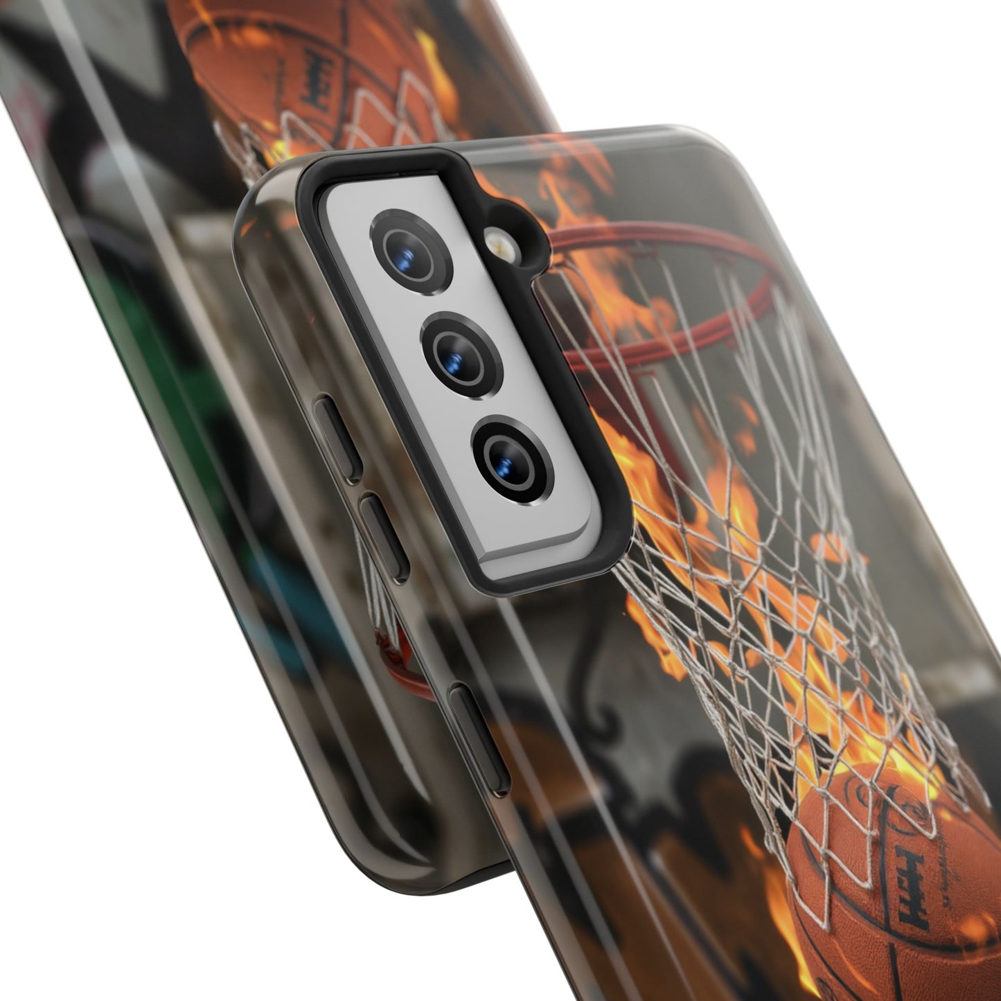 Fire Basketball Tough Phone Case - Durable Sporty Design for Athletes & Fans