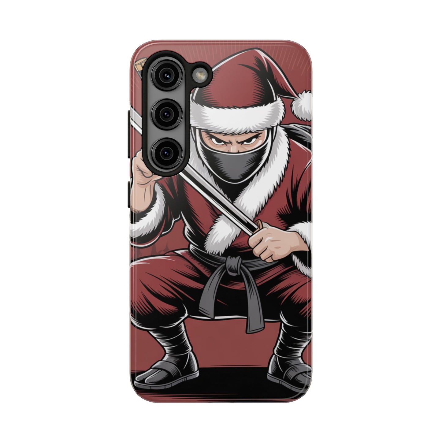 Ninja Santa Tough Phone Case | Durable Holiday Phone Cover for iPhone
