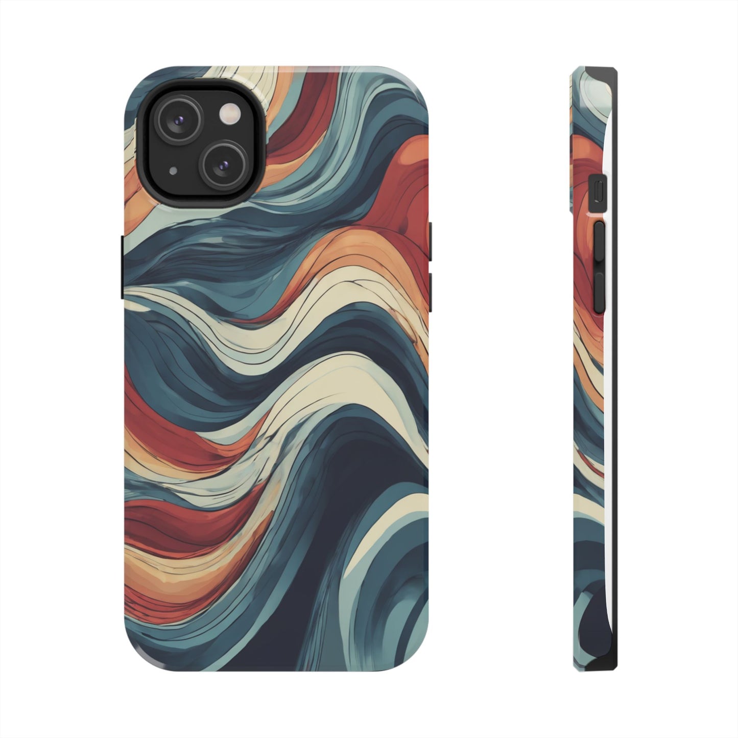 Abstract Wave Tough Phone Case | Stylish Protection for Daily Use - for iPhone
