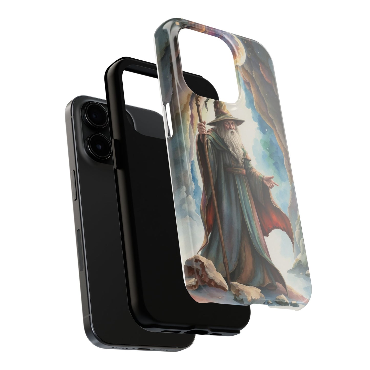 Magical Wizard Phone Case - Tough, Durable Phone Cover for Fantasy Lovers, Geek Gift, Unique Design, Celestial Phone Accessory