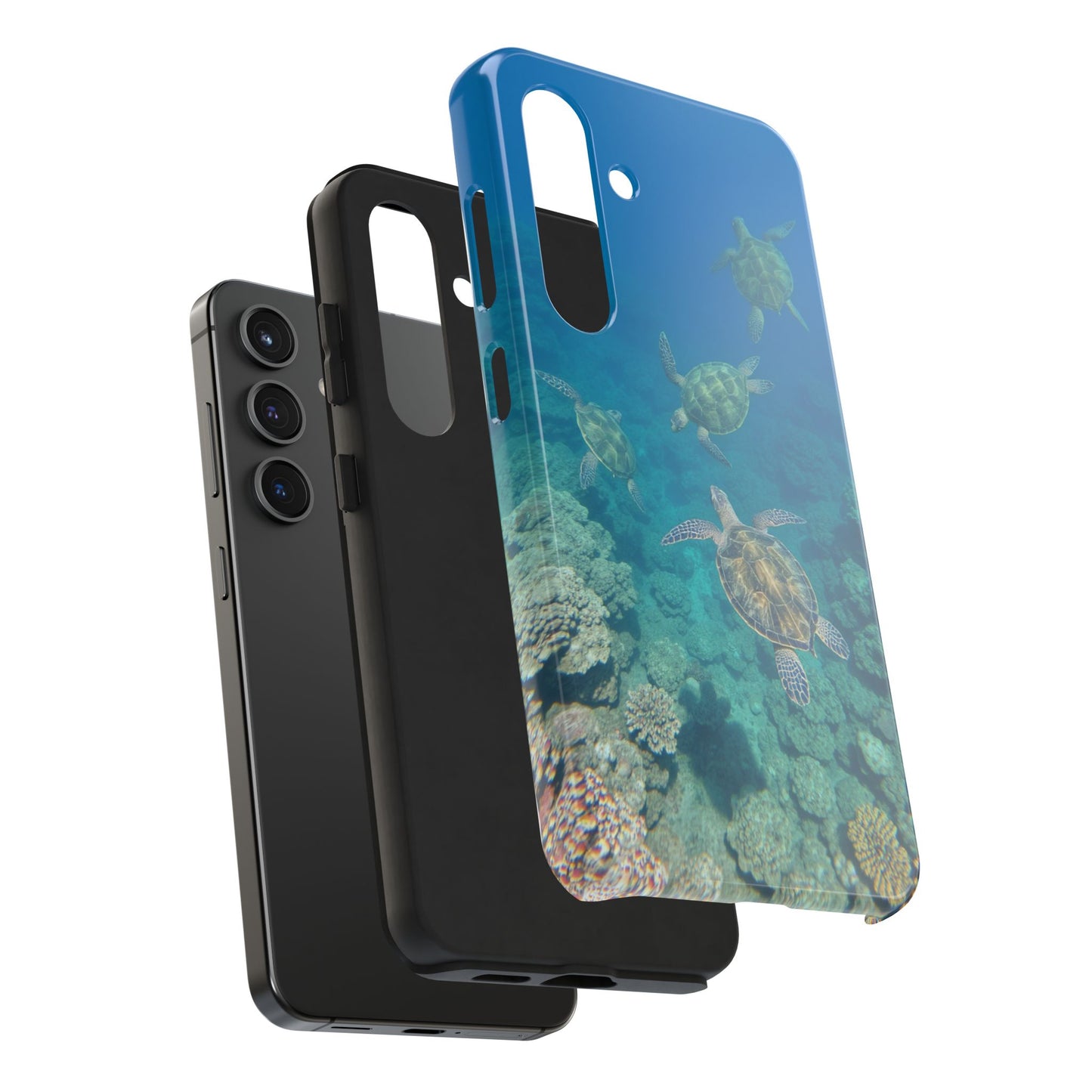 Ocean Turtle Tough Phone Cases - Durable Protection with Marine Art