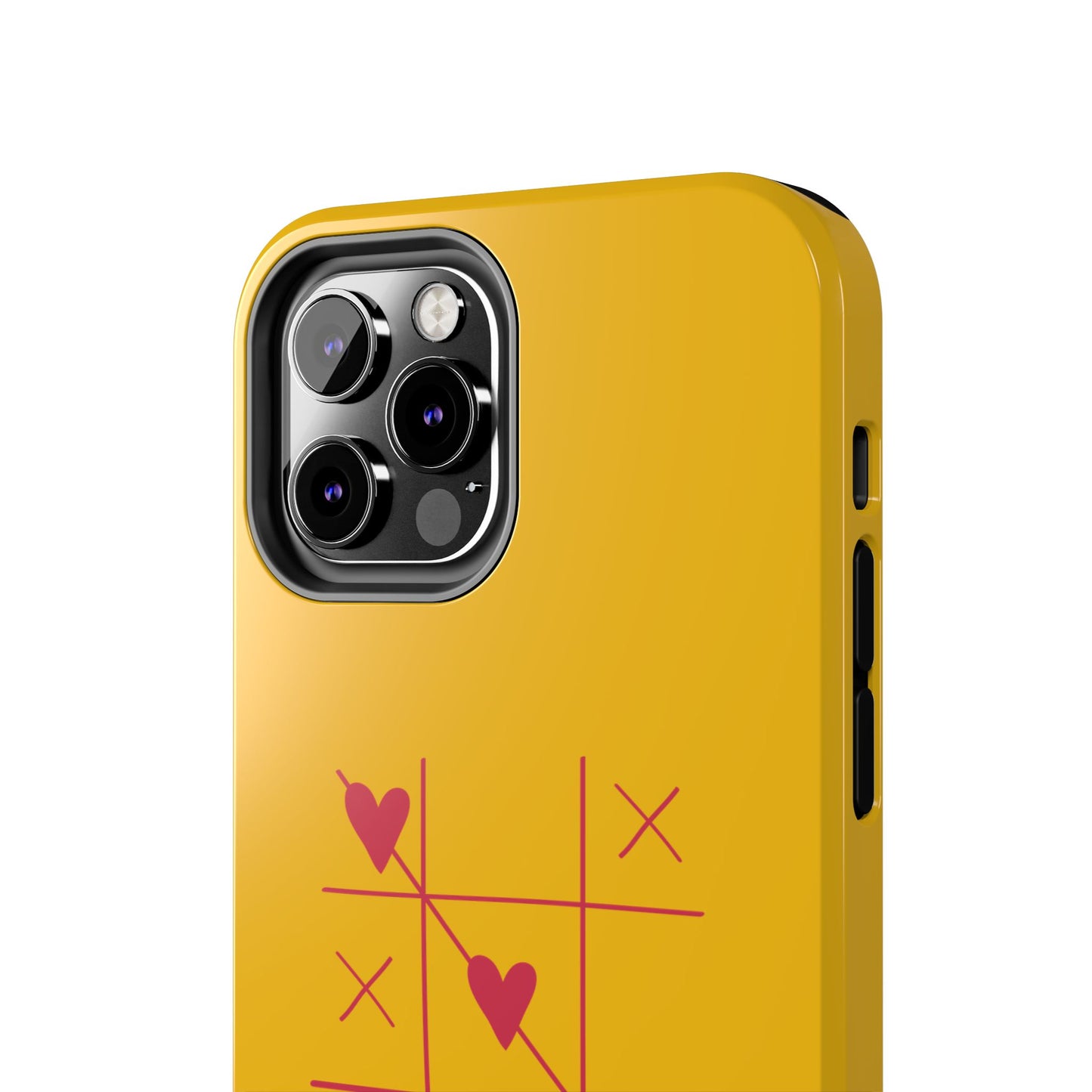 Heart Game Tough Phone Case - Fun Yellow Design for Gamers & Loved Ones - for iPhone
