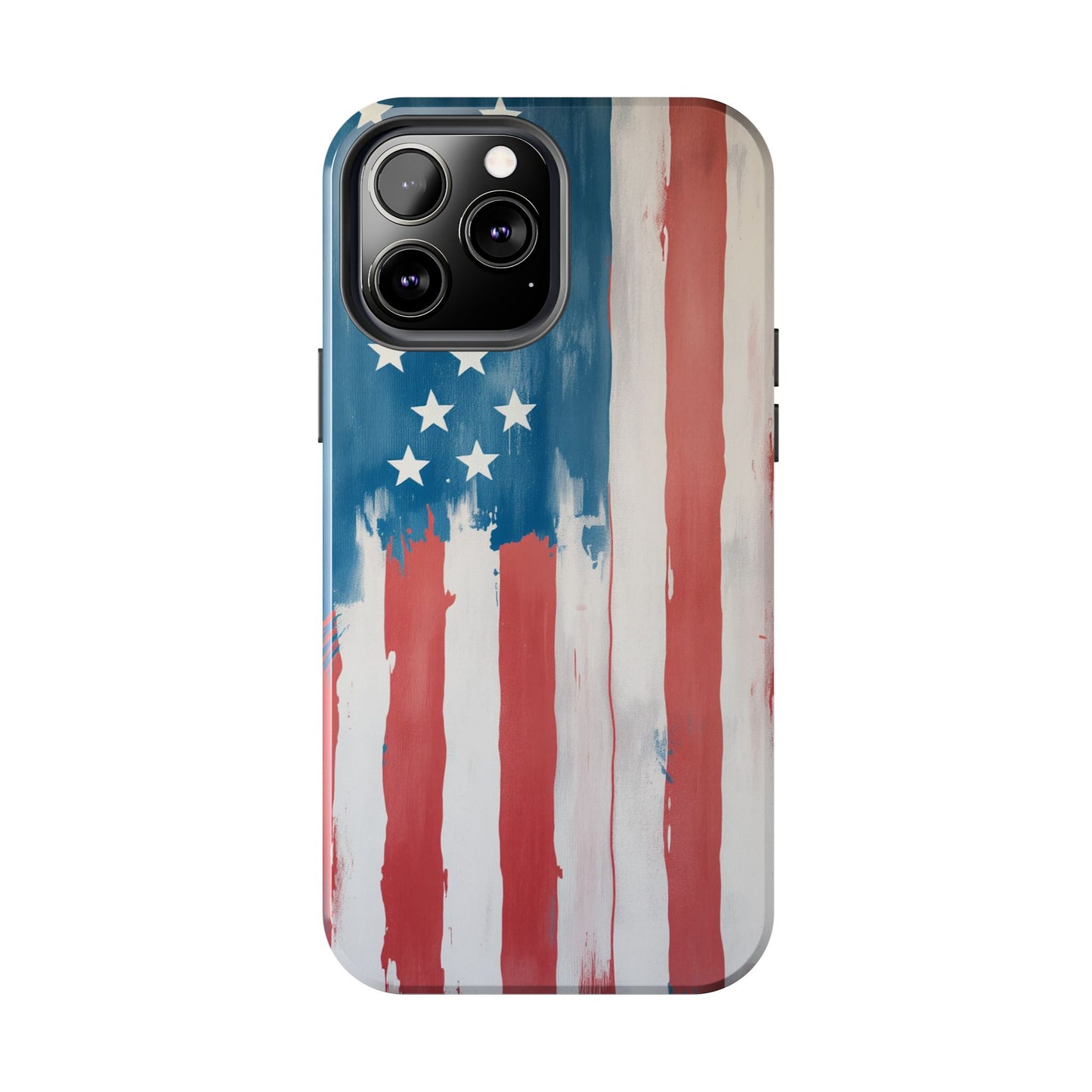 Patriotic Tough Phone Cases - Abstract USA Flag Design for Durable Protection - for iPhone