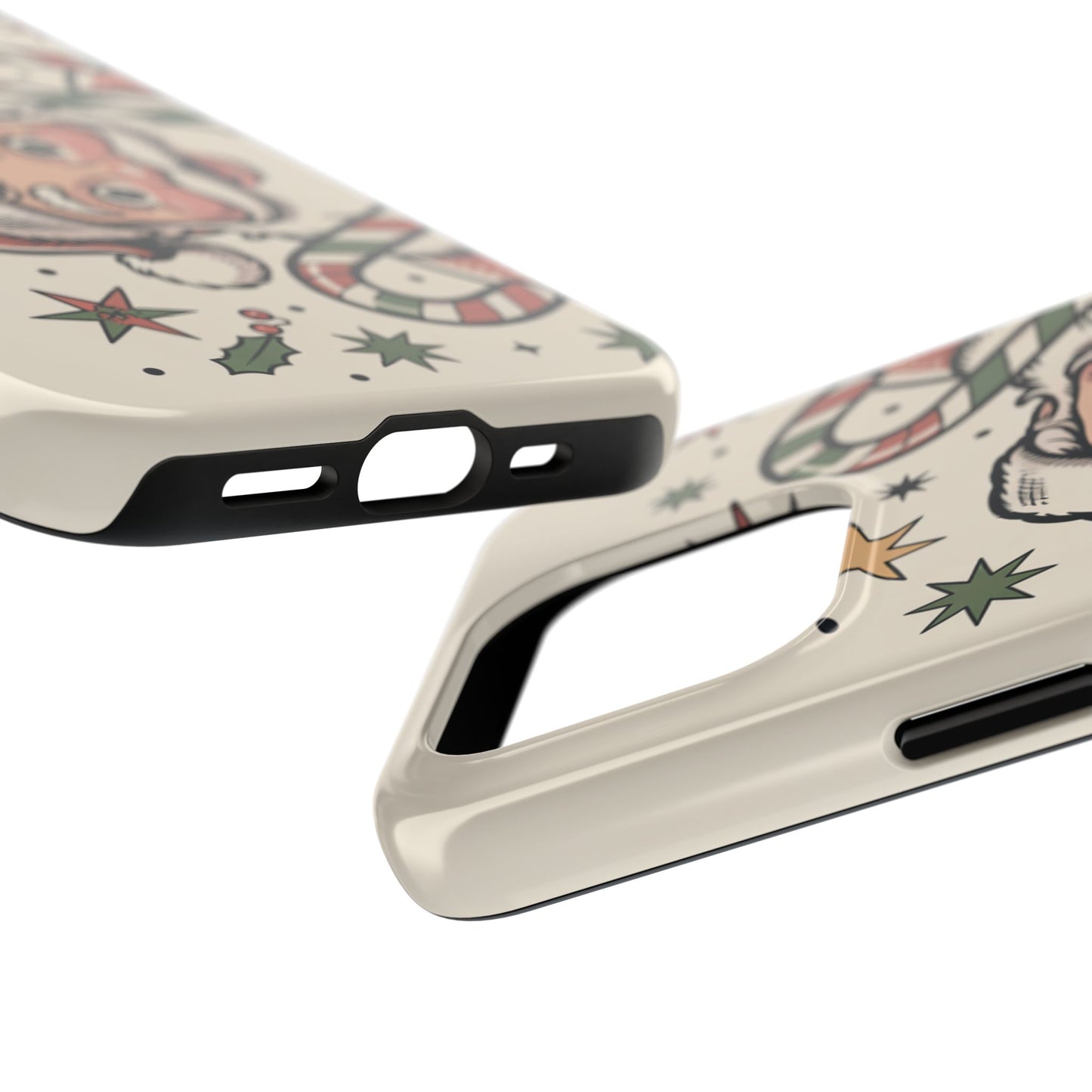 Retro Santa Tough Phone Case - Festive Holiday Design