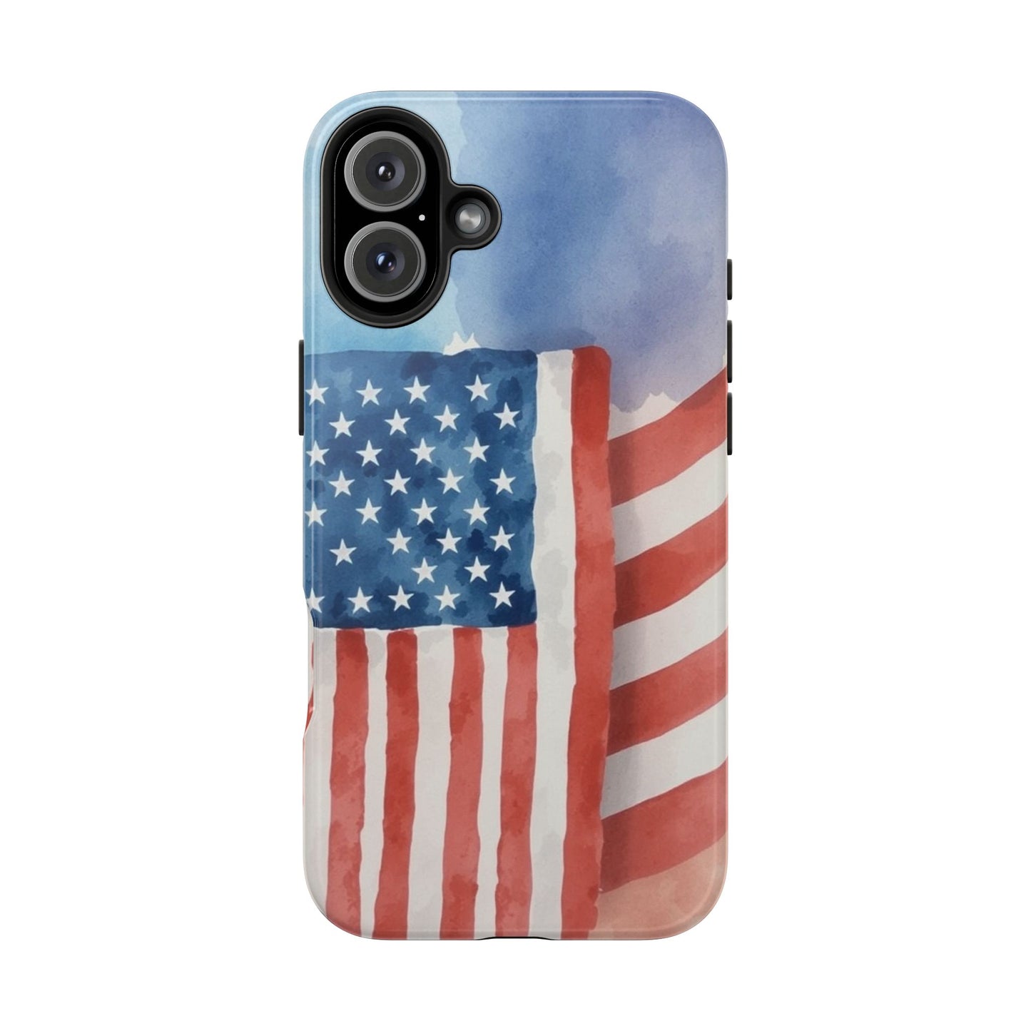 Abstract Watercolor American Flag Design - Tough Phone Case - for iPhone