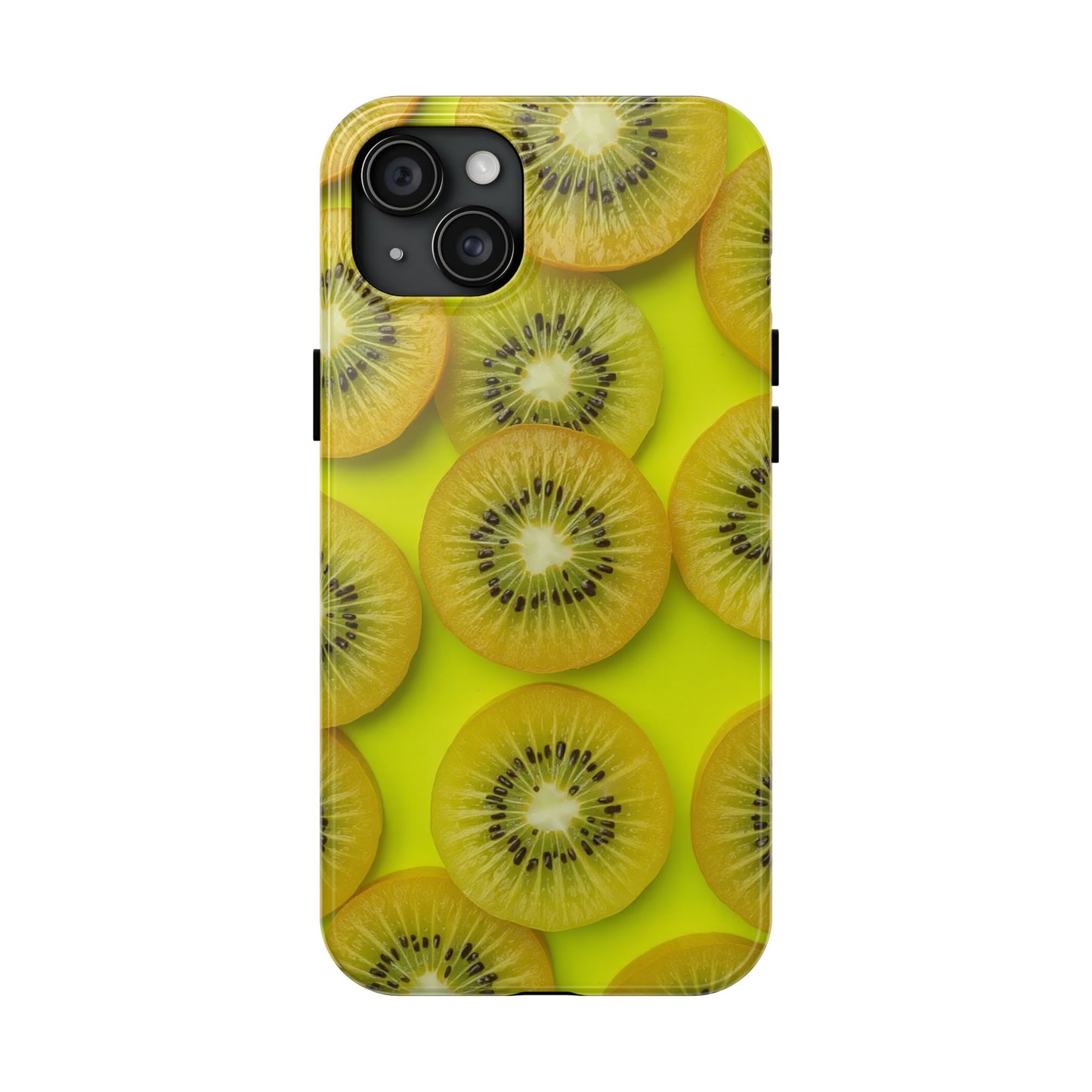 Vibrant Kiwi Tough Phone Case - Bright Yellow Design for Fruit Lovers