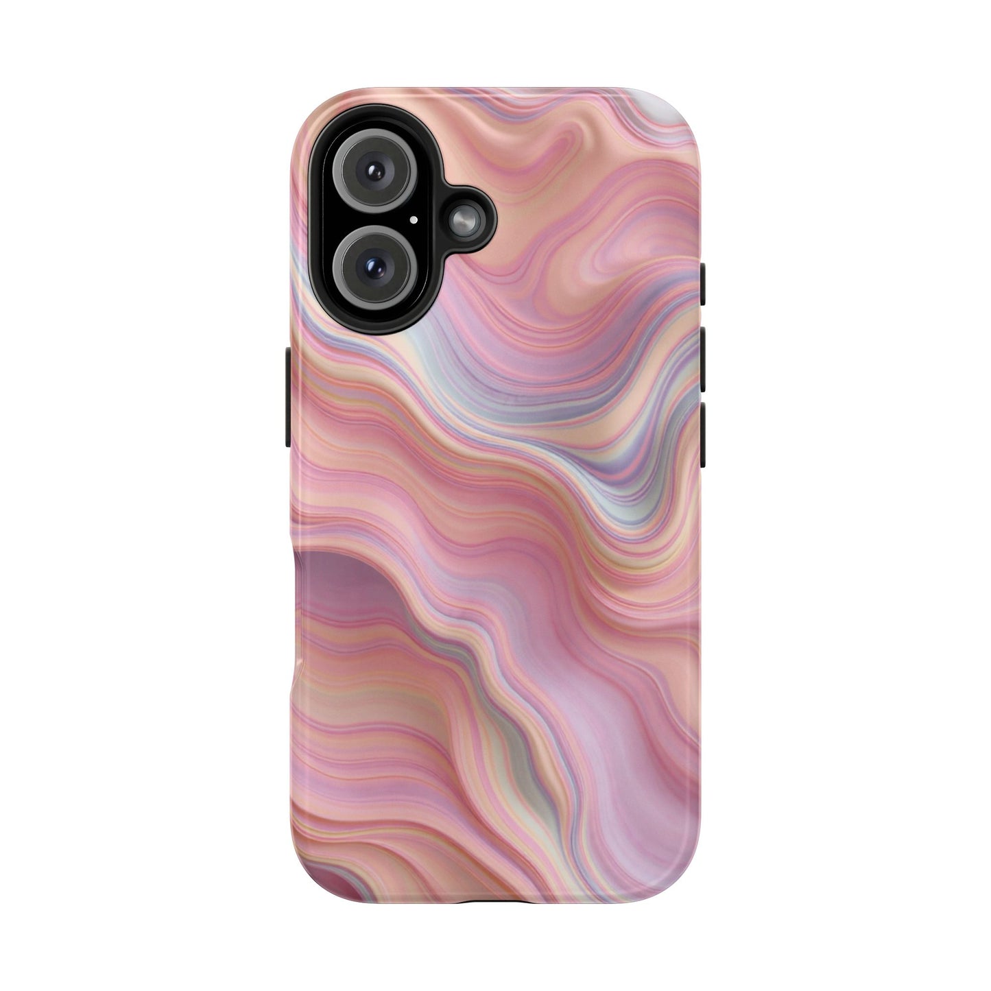 Stylish Tough Phone Cases - Abstract Pink Marble Design