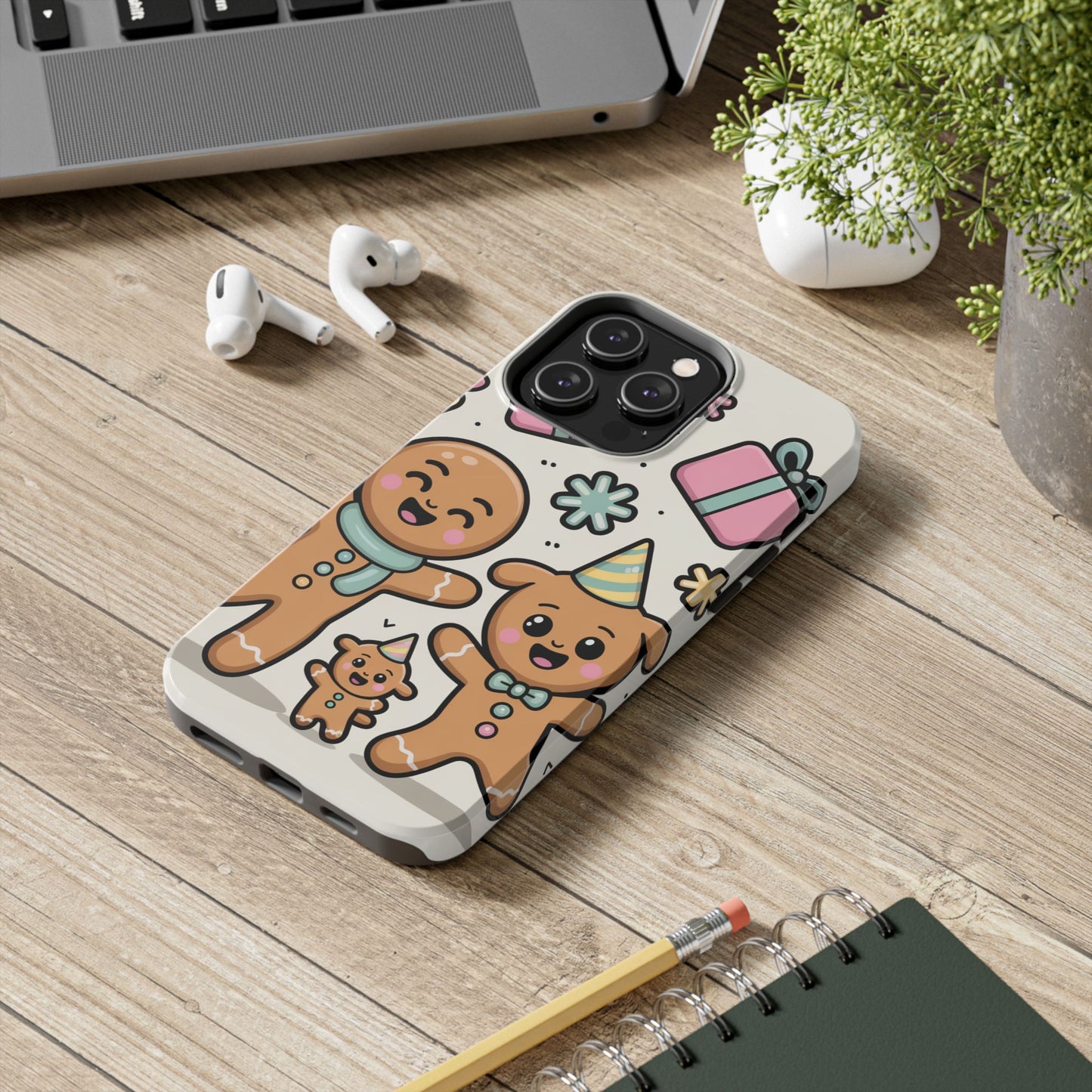Gingerbread Family Dancing Holiday Phone Case