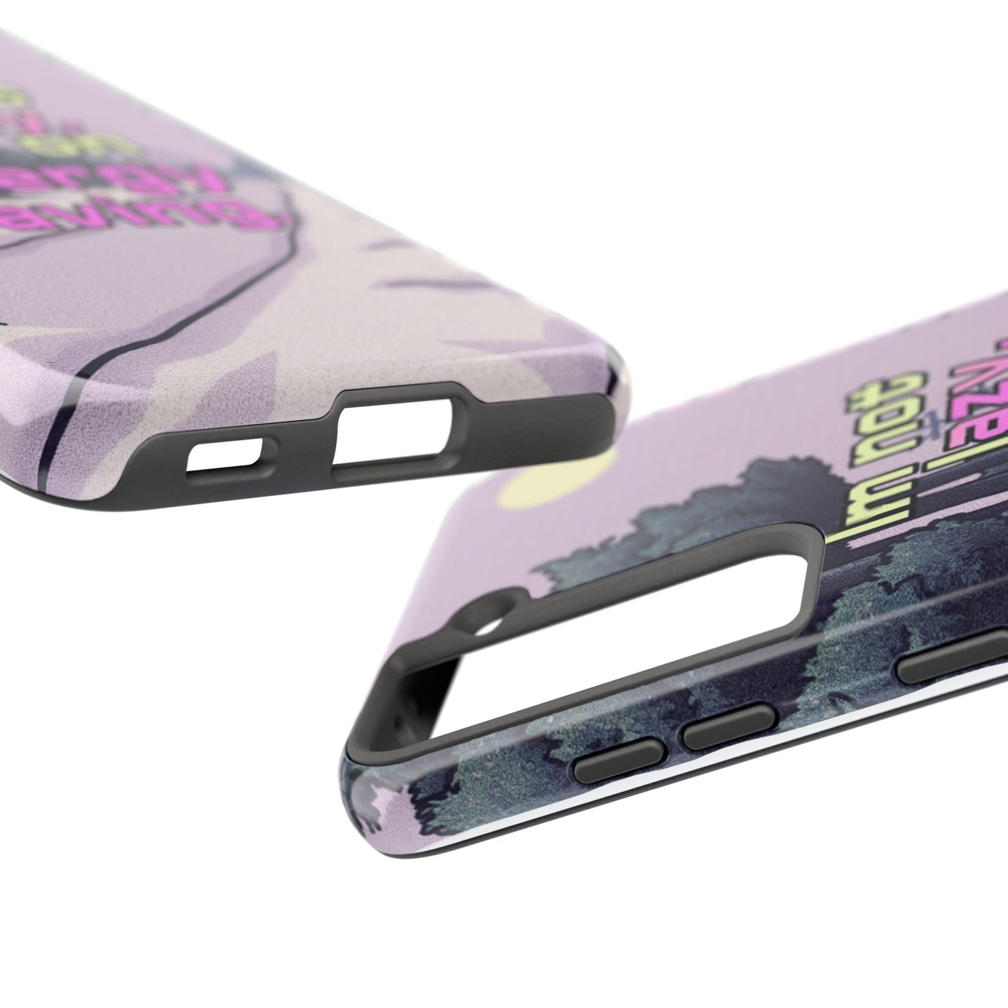 Humorous Tough Phone Case – "I'm Not Lazy, I'm On Energy Saving"