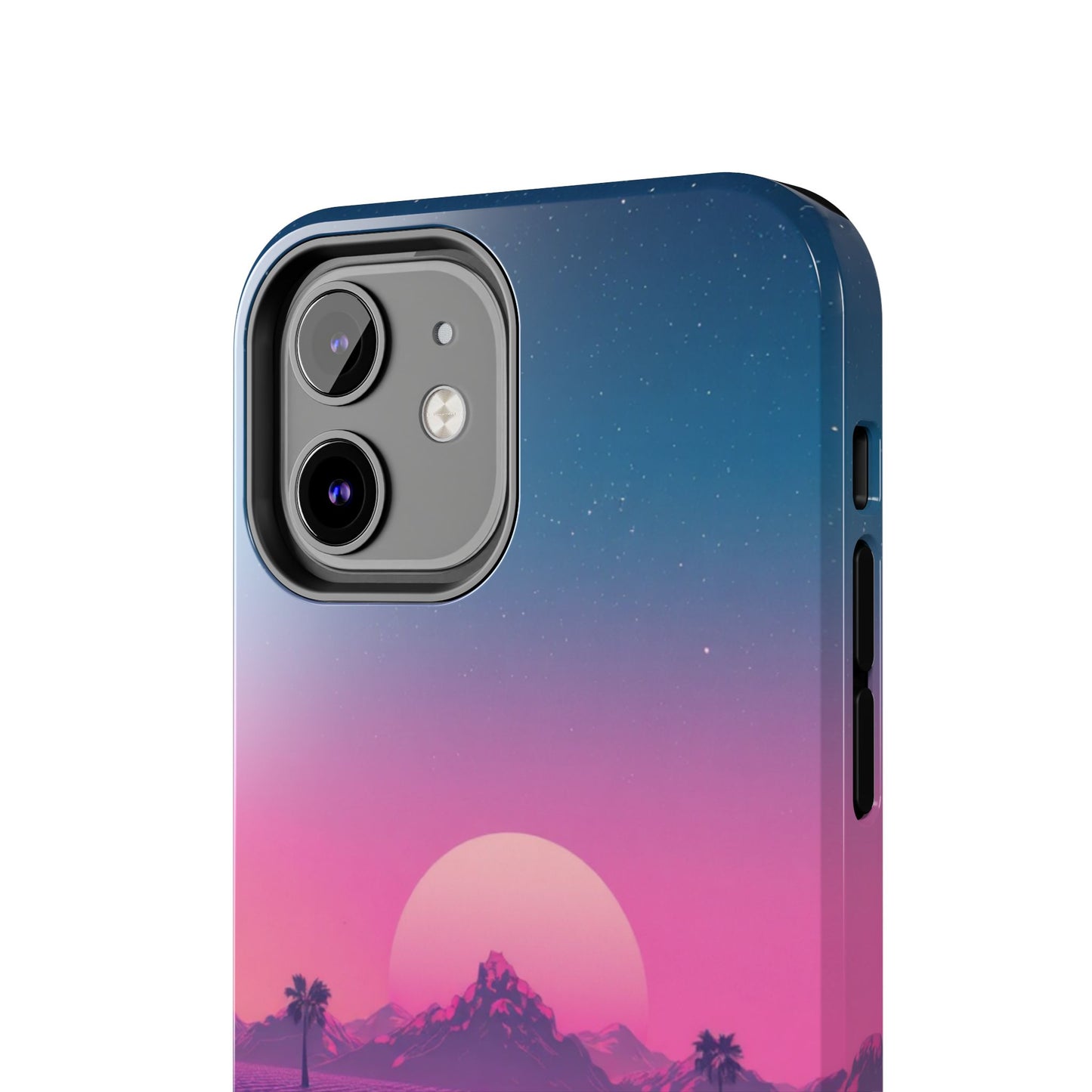 Retro Aesthetic Tough Phone Case - Vibrant Sunset Design