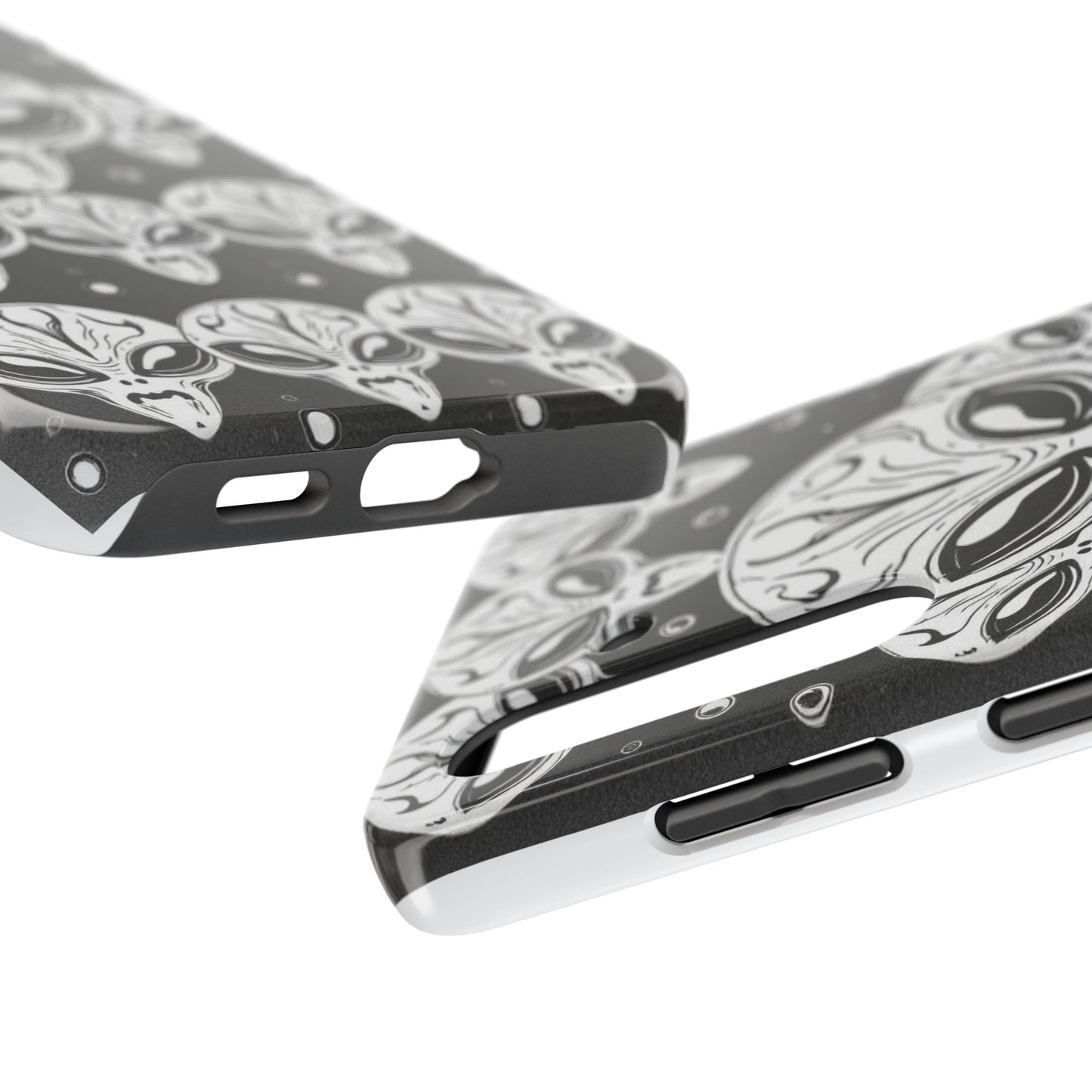 Alien Pattern Tough Phone Case - Durable Protection with Out-of-This-World Design