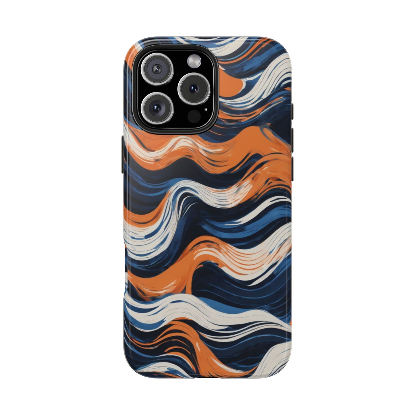 Wave Pattern Tough Phone Case - Stylish and Durable for Modern Lifestyle - for iPhone