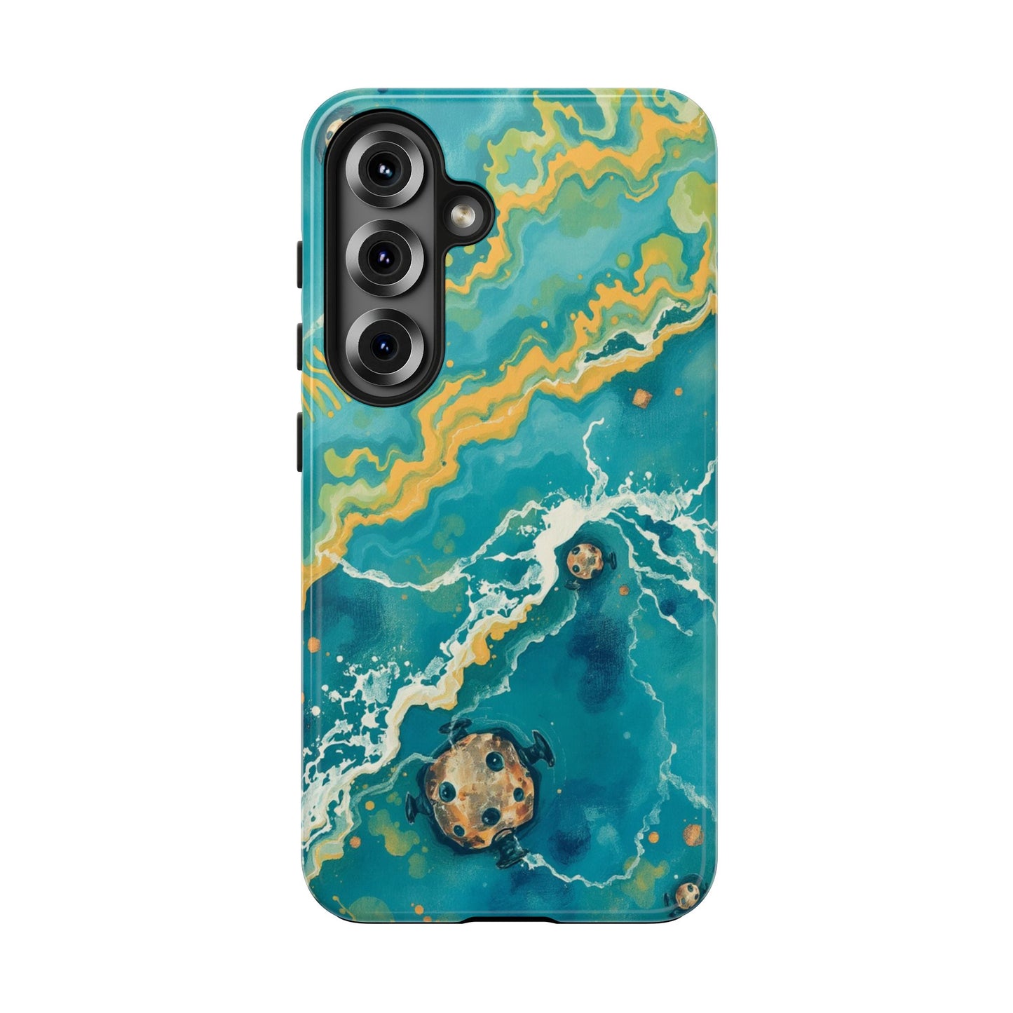 Ocean Wave Tough Phone Case – Durable Protection with Abstract Art Design