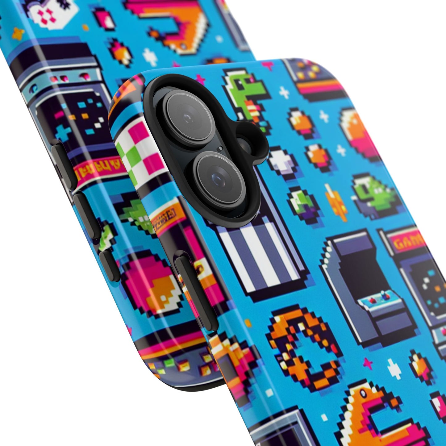 Retro Gaming Tough Phone Case - Pixel Art Design for Gamers - for iPhone