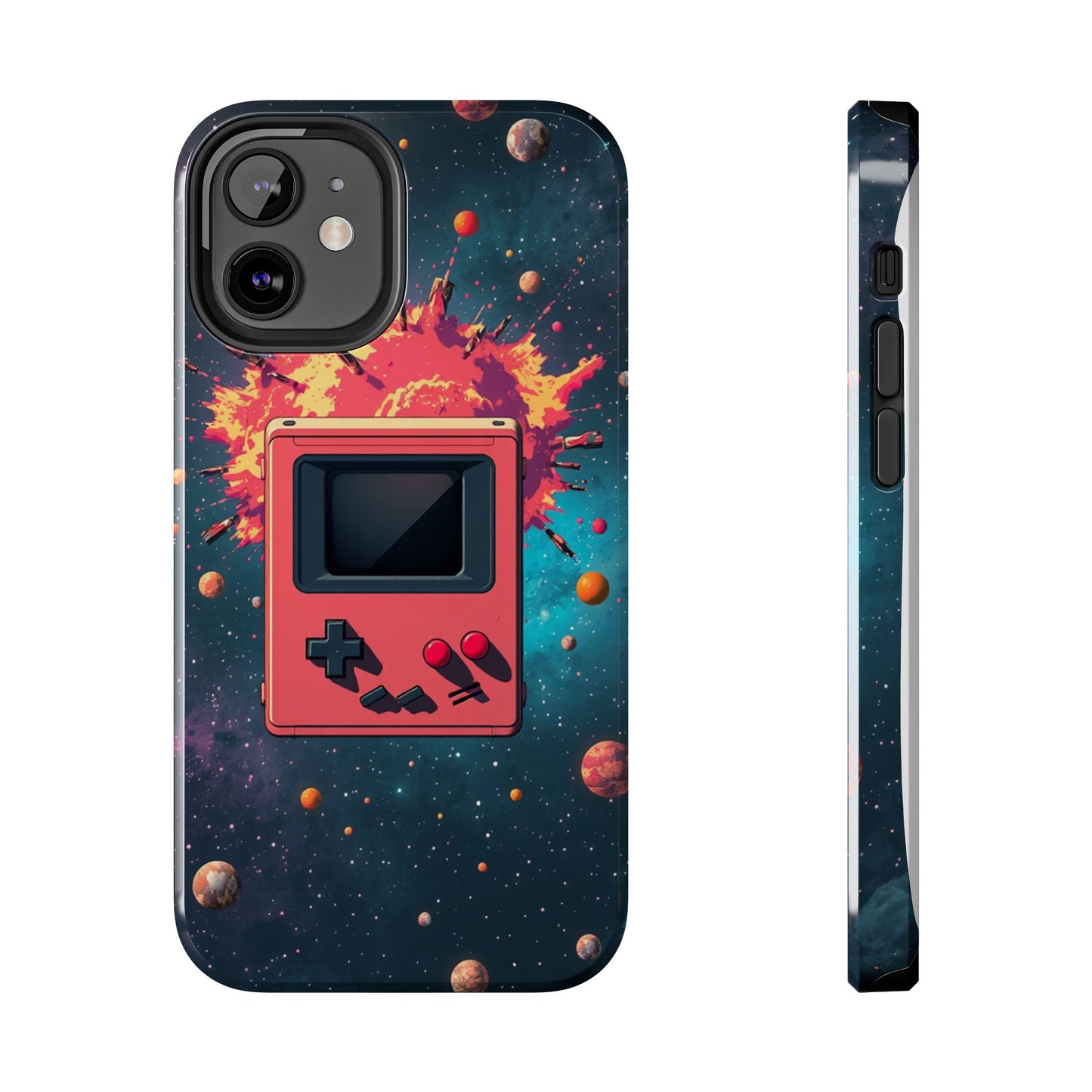 Retro Gaming Tough Phone Case - Space Adventure Design