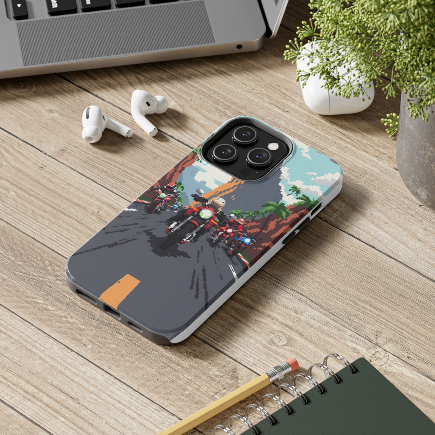 Retro Biker Tough Phone Case - Perfect for Motorcycle Lovers