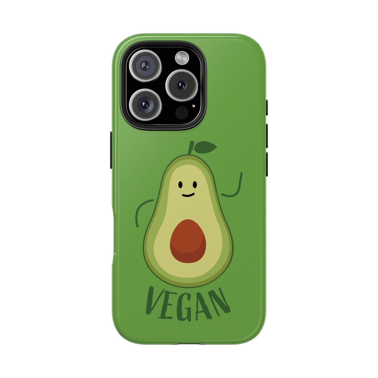 Vegan Avocado Tough Phone Case - Cute & Durable Phone Cover - for iPhone